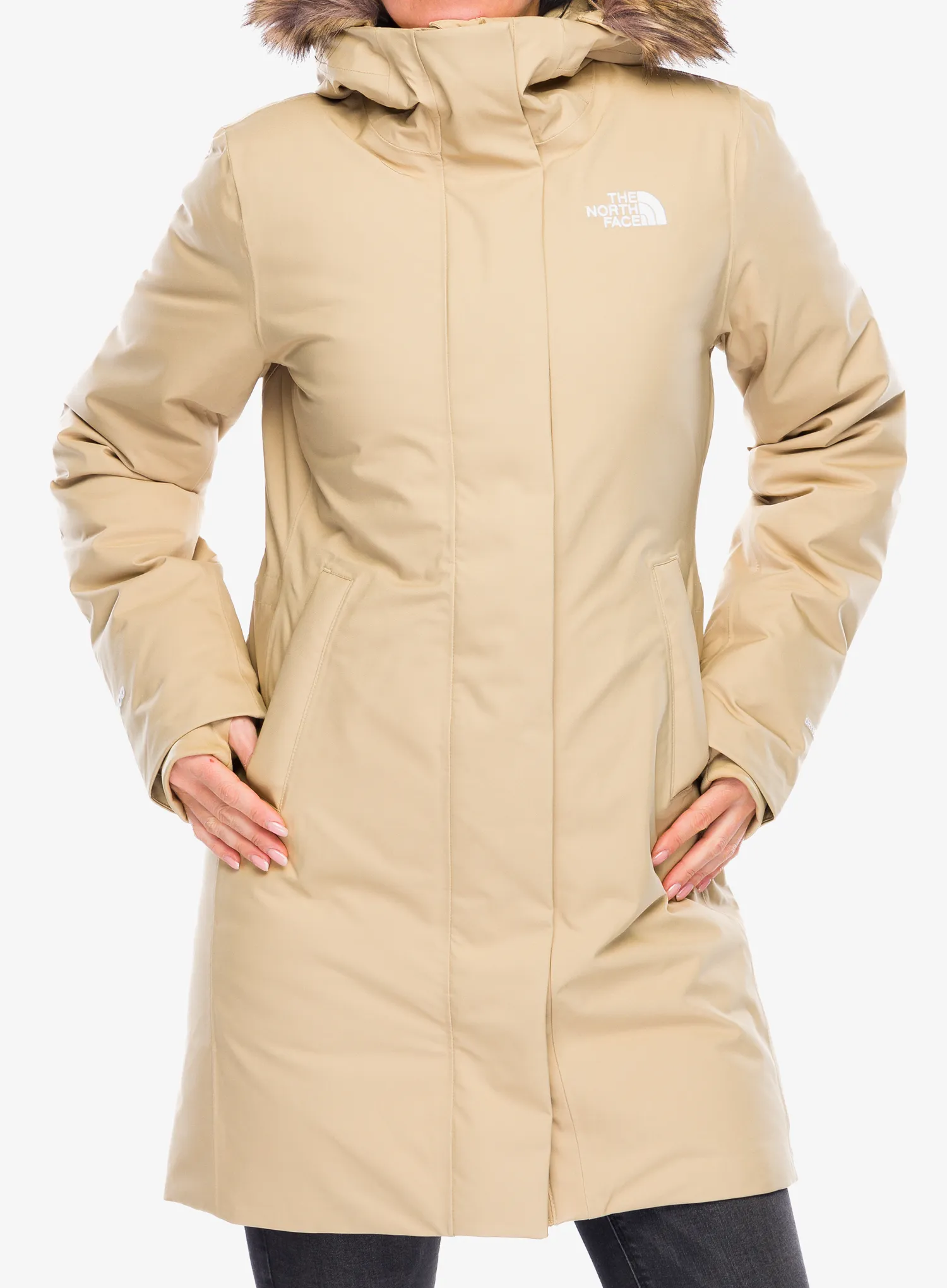 Dámský kabát The North Face Arctic Parka - khaki stone