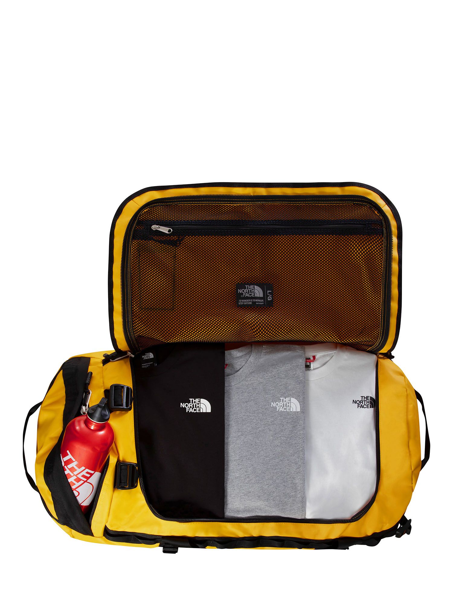 Cestovní taška The North Face Base Camp Duffel L - summit gold/tnf black