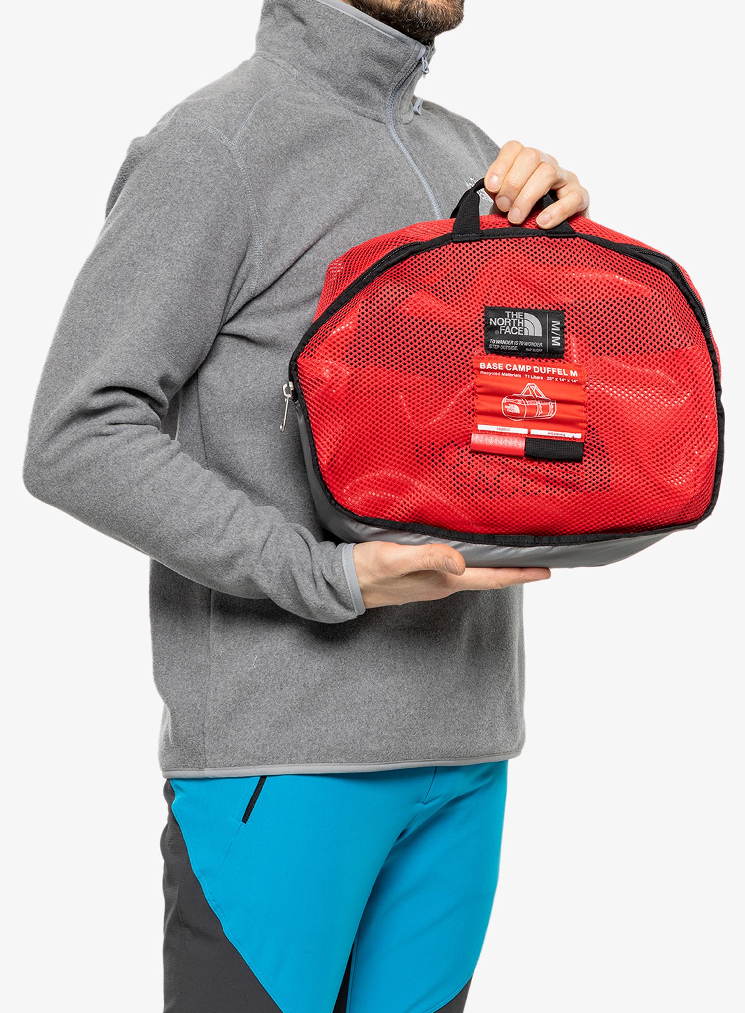Expediční taška The North Face Base Camp Duffel M - red/black