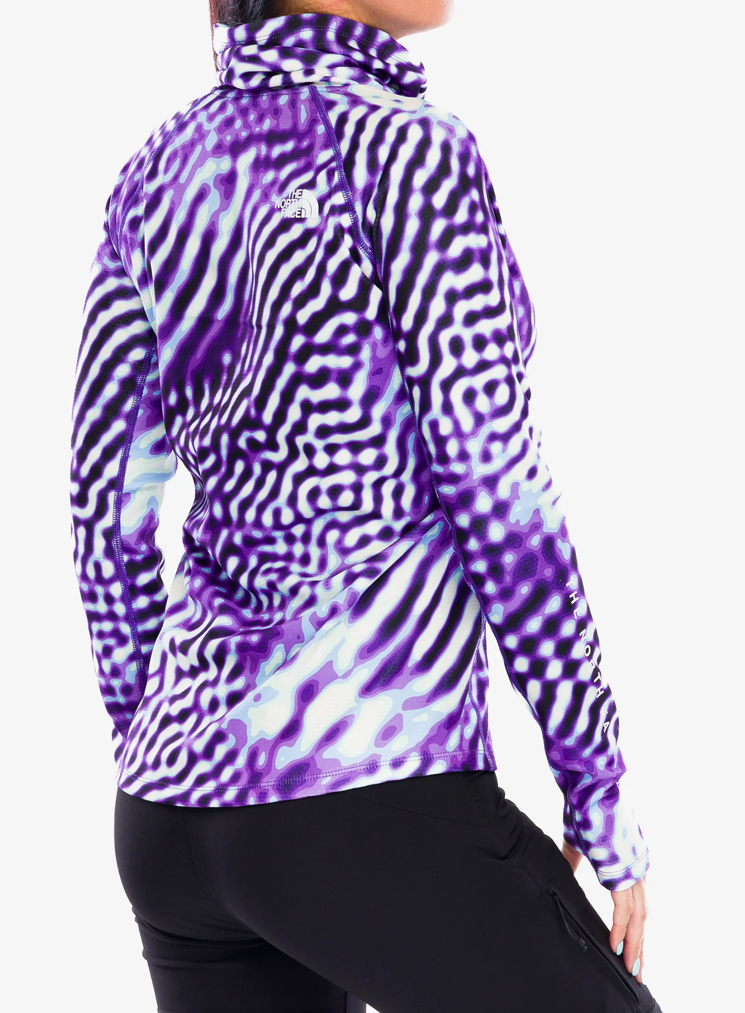 Dámská funkční mikina The North Face Baselayer Dragline LS - peak purple the lift print