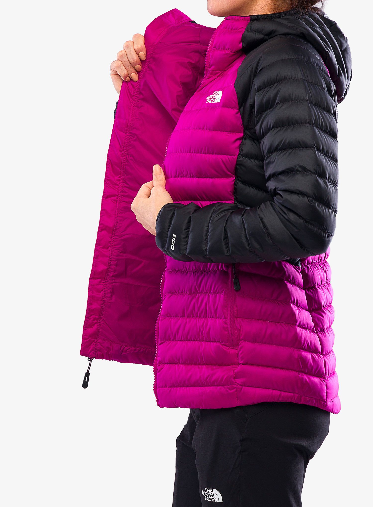Dámská bunda The North Face Bettaforca LT Down Hoodie - pink/black