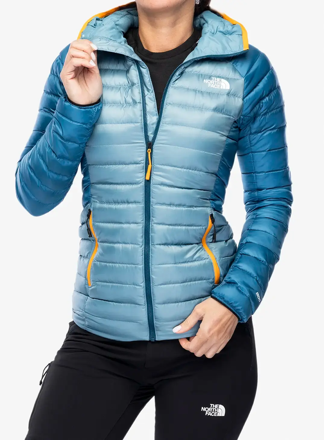 Dámská péřová bunda The North Face Bettaforca Lt Down Hoodie - algae blue/midnight petrol