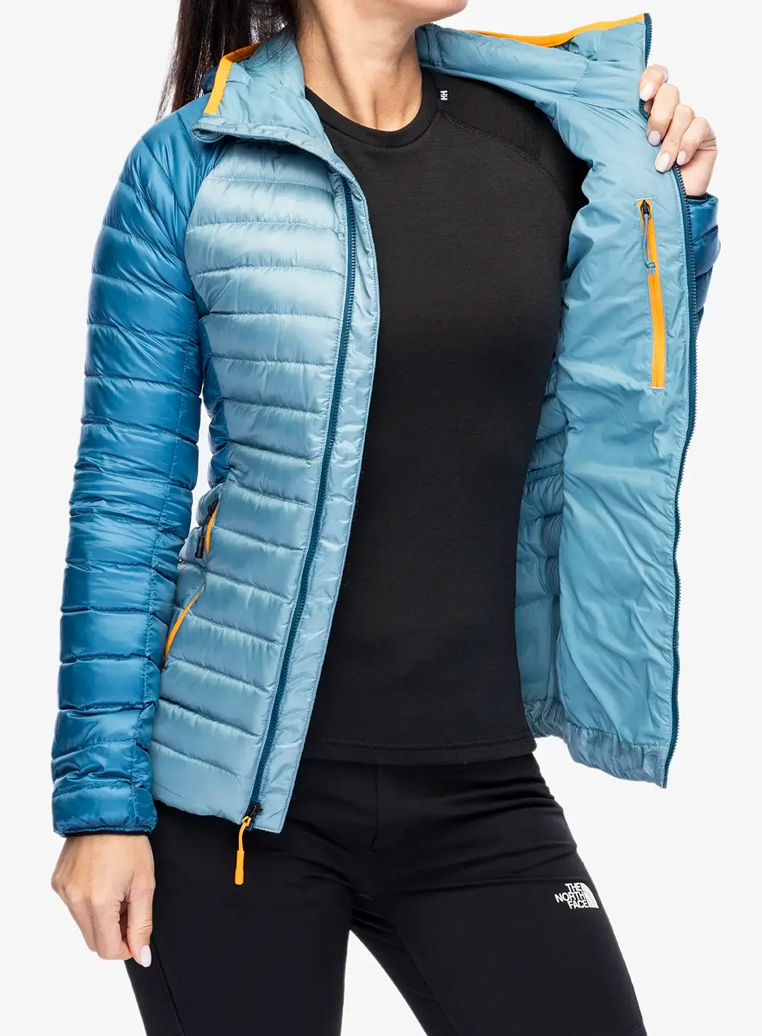 Dámská péřová bunda The North Face Bettaforca Lt Down Hoodie - algae blue/midnight petrol