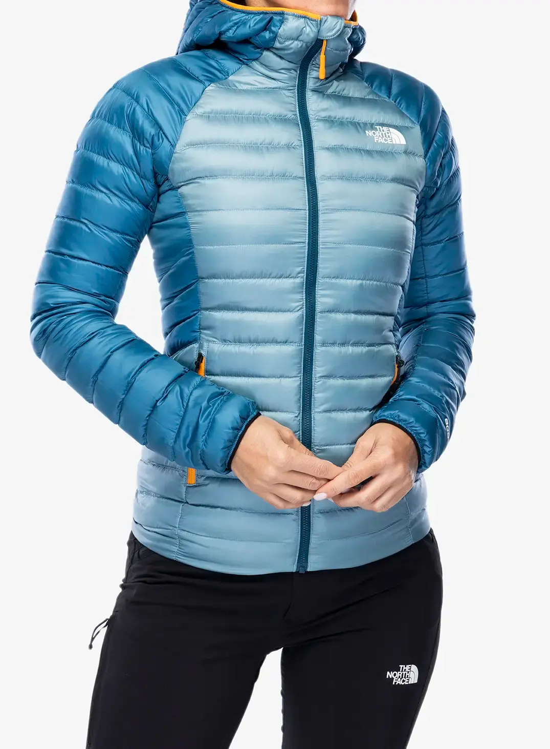 Dámská péřová bunda The North Face Bettaforca Lt Down Hoodie - algae blue/midnight petrol
