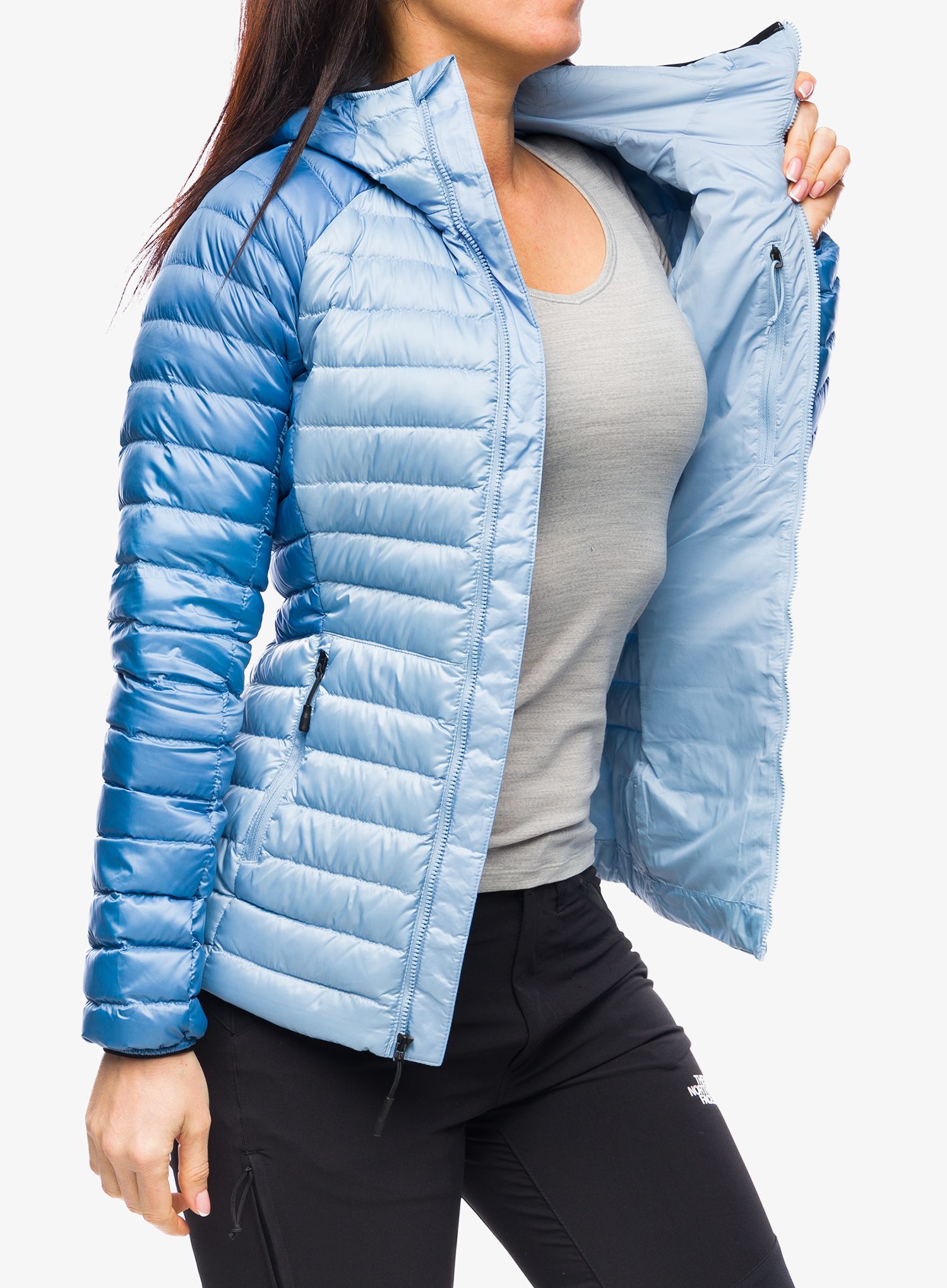Dámská péřová bunda The North Face Bettaforca Lt Down Hoodie - blue/stone