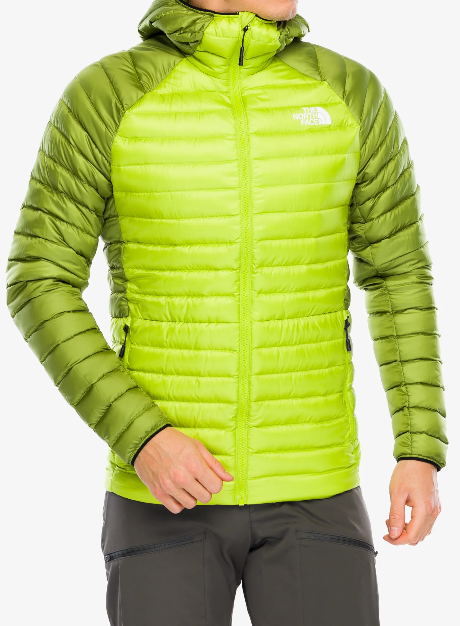 Péřová bunda The North Face Bettaforca Lt Down Hoodie - meadow grass/oak green