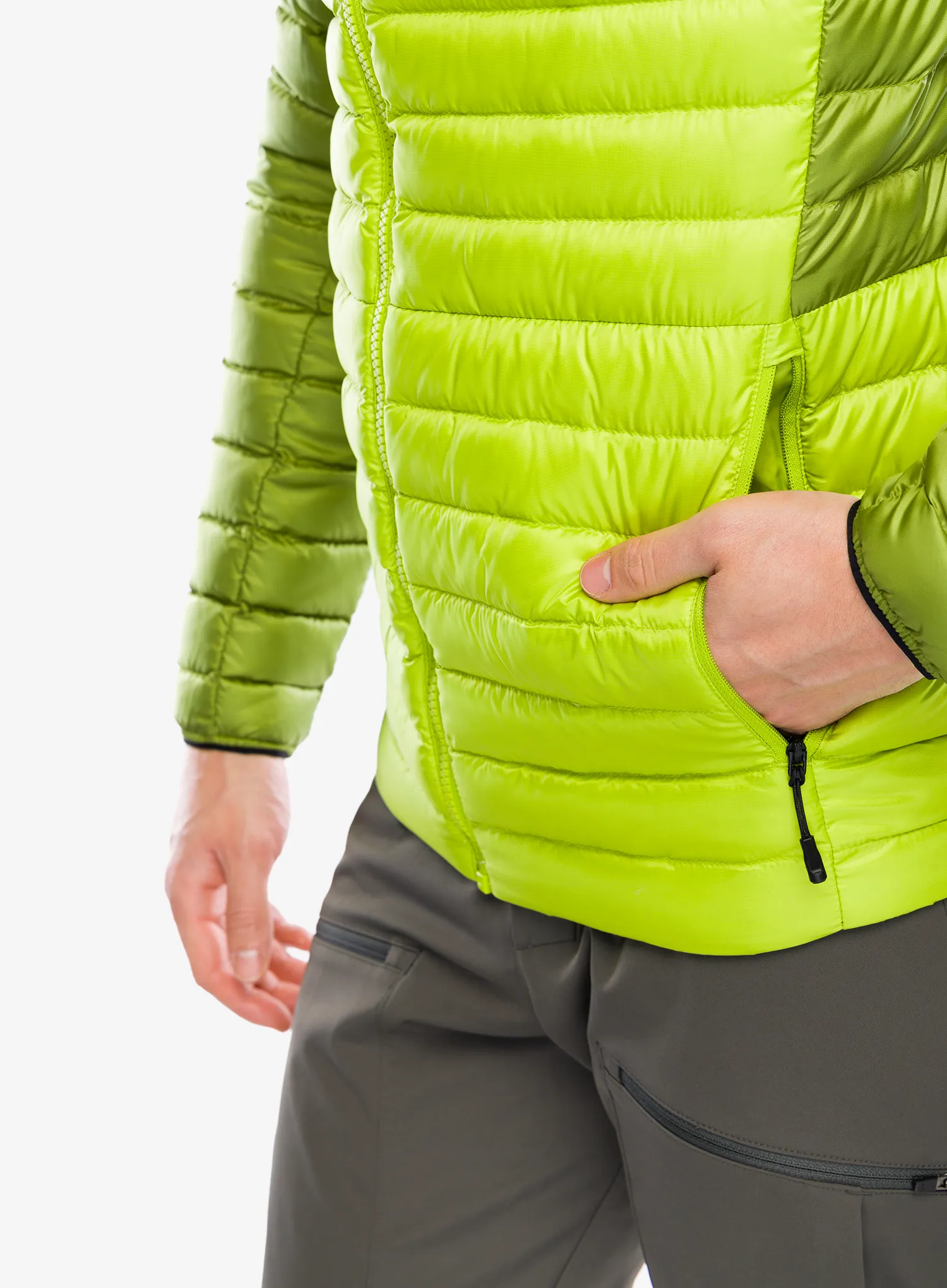 Péřová bunda The North Face Bettaforca Lt Down Hoodie - meadow grass/oak green