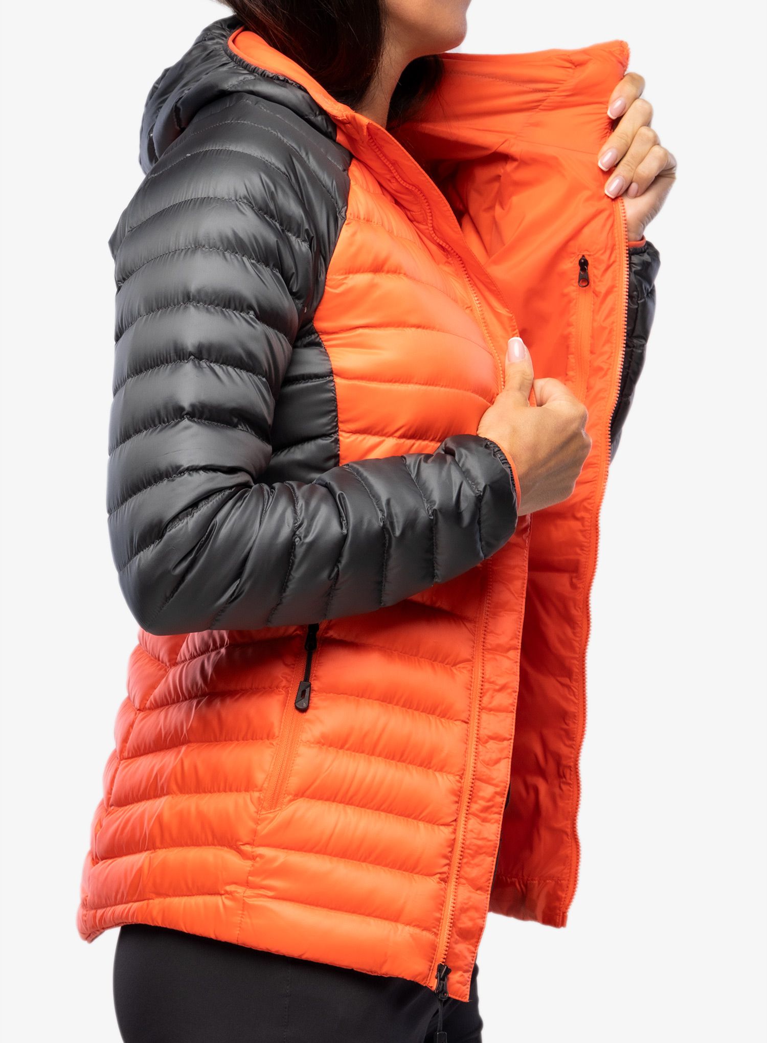 Dámská zimní bunda The North Face Bettaforca Lt Down Hoodie - orange/black