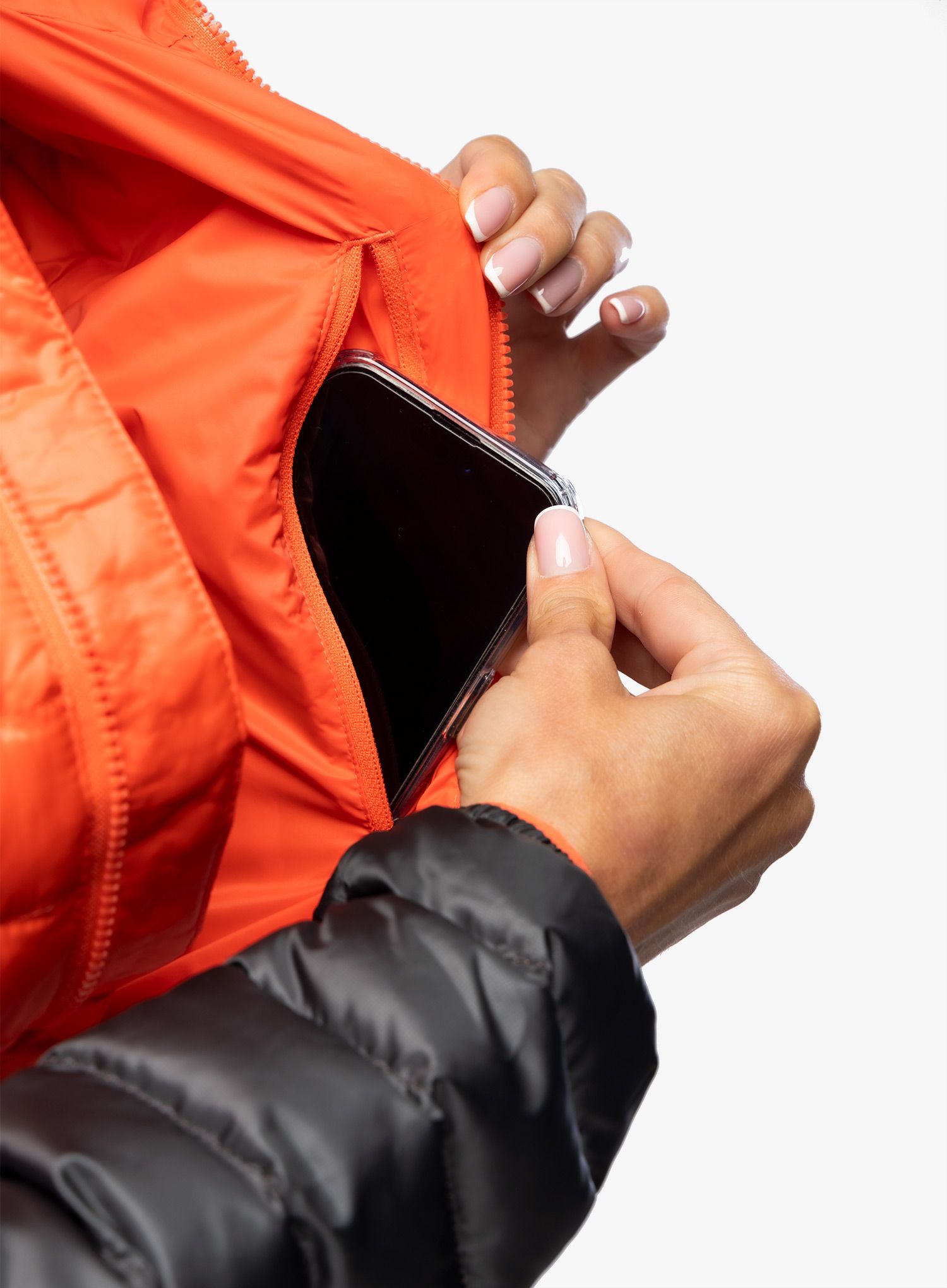 Dámská zimní bunda The North Face Bettaforca Lt Down Hoodie - orange/black