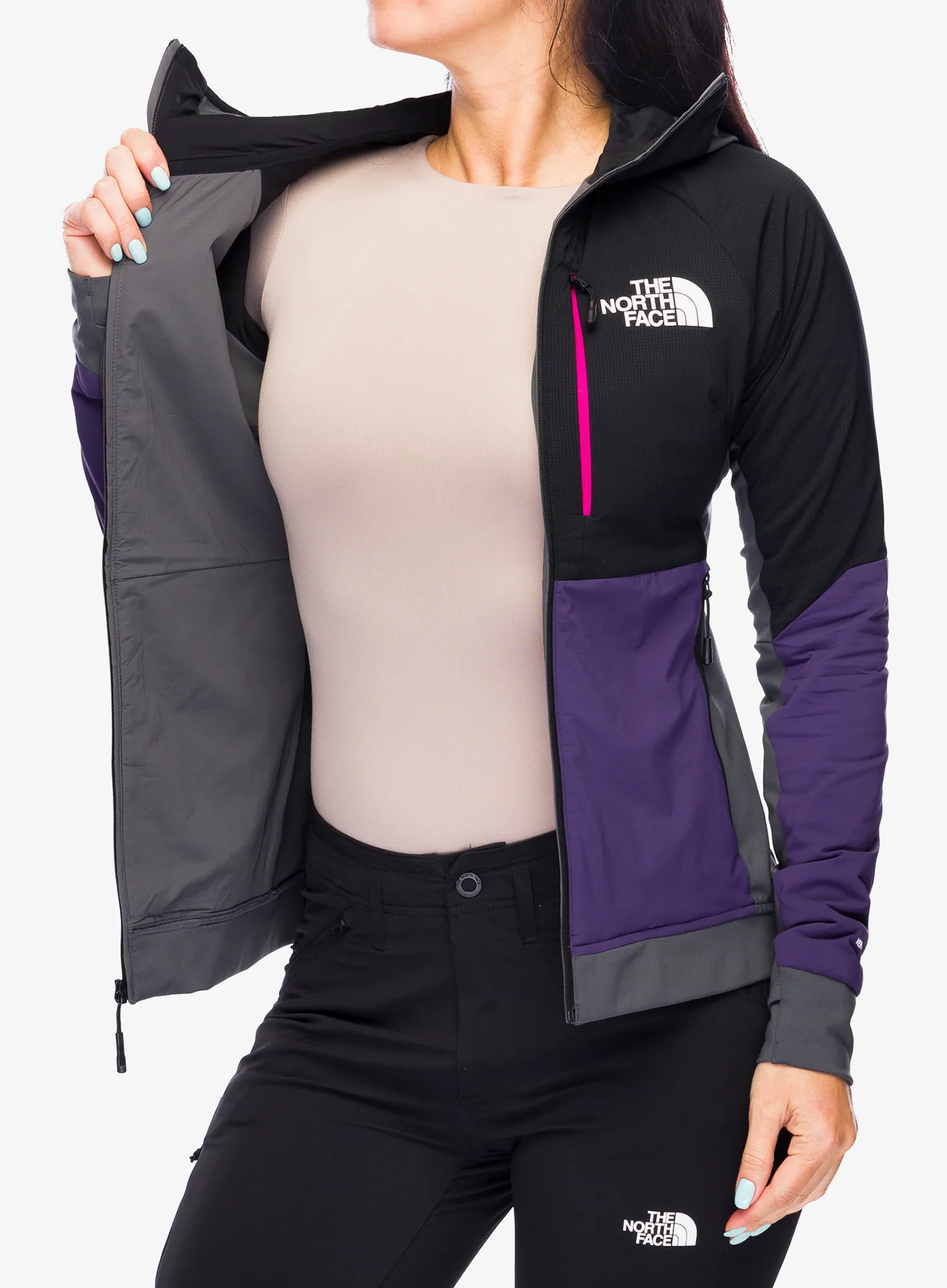 Hybridní bunda dámská The North Face Binntal Hybrid Ventrix Hoodie - eternal purple/tnf black