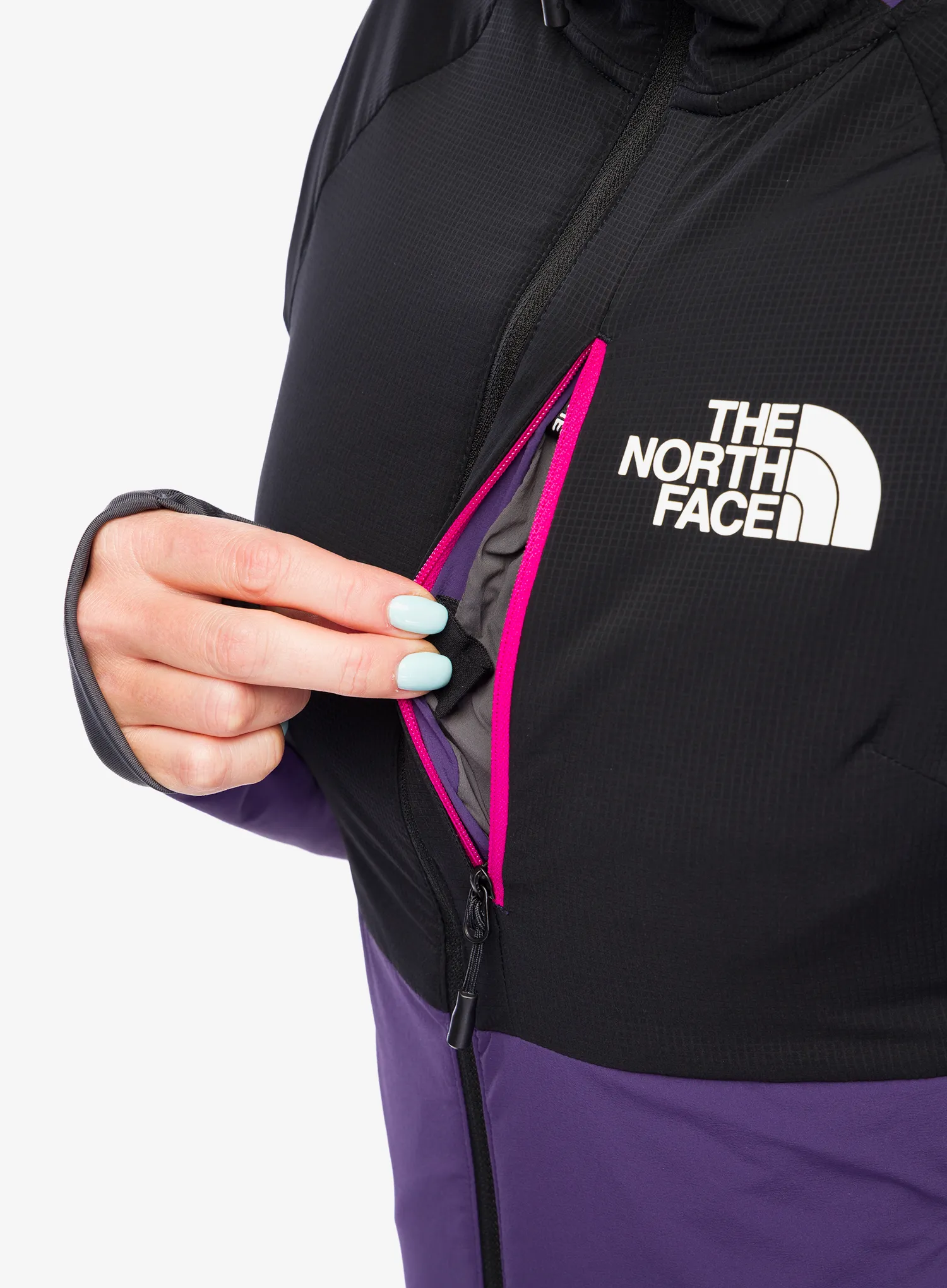 Hybridní bunda dámská The North Face Binntal Hybrid Ventrix Hoodie - eternal purple/tnf black