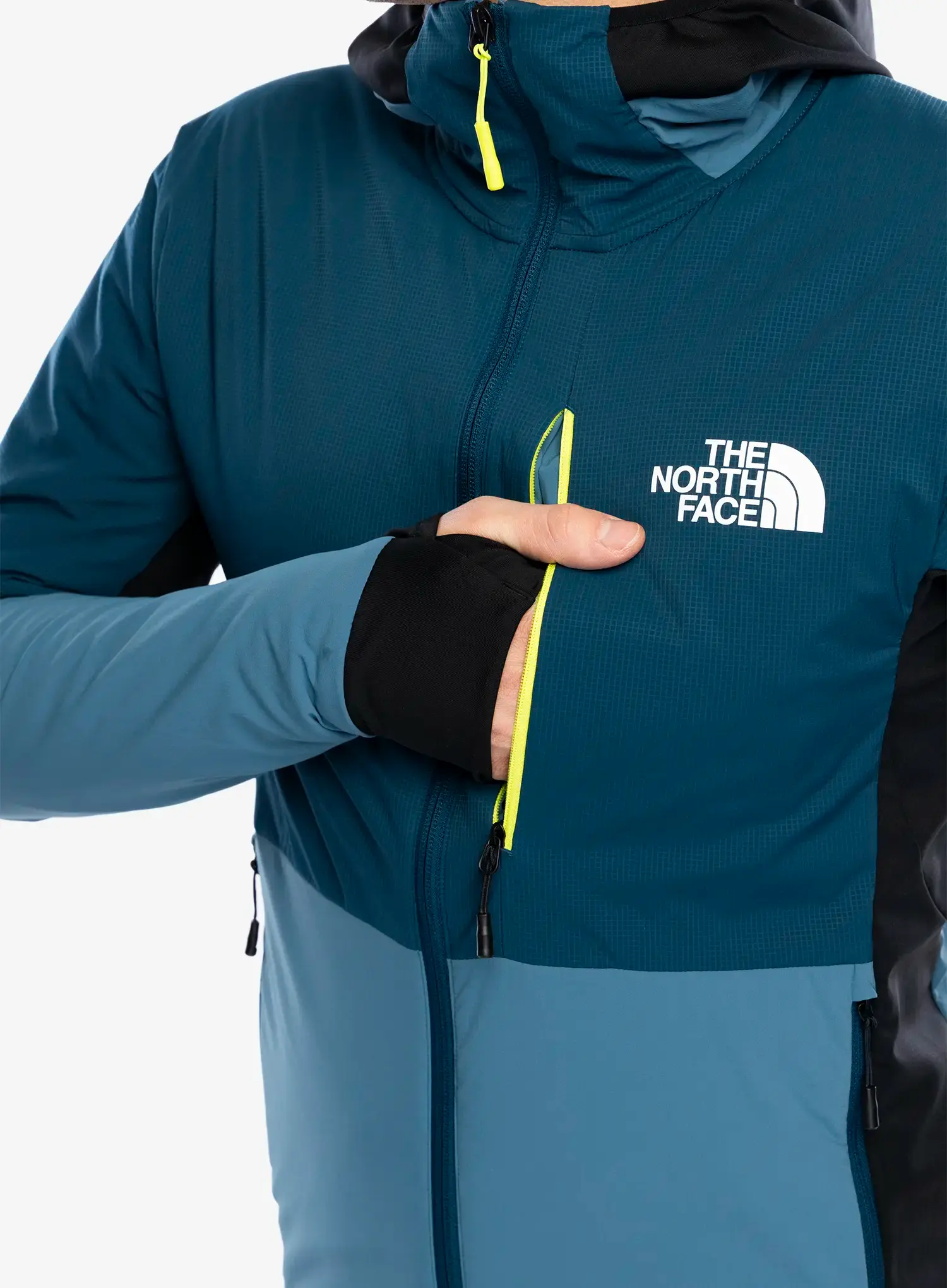Hybridní bunda The North Face Binntal Hybrid Ventrix Hoodie - mal.blue/midnight petrol/black