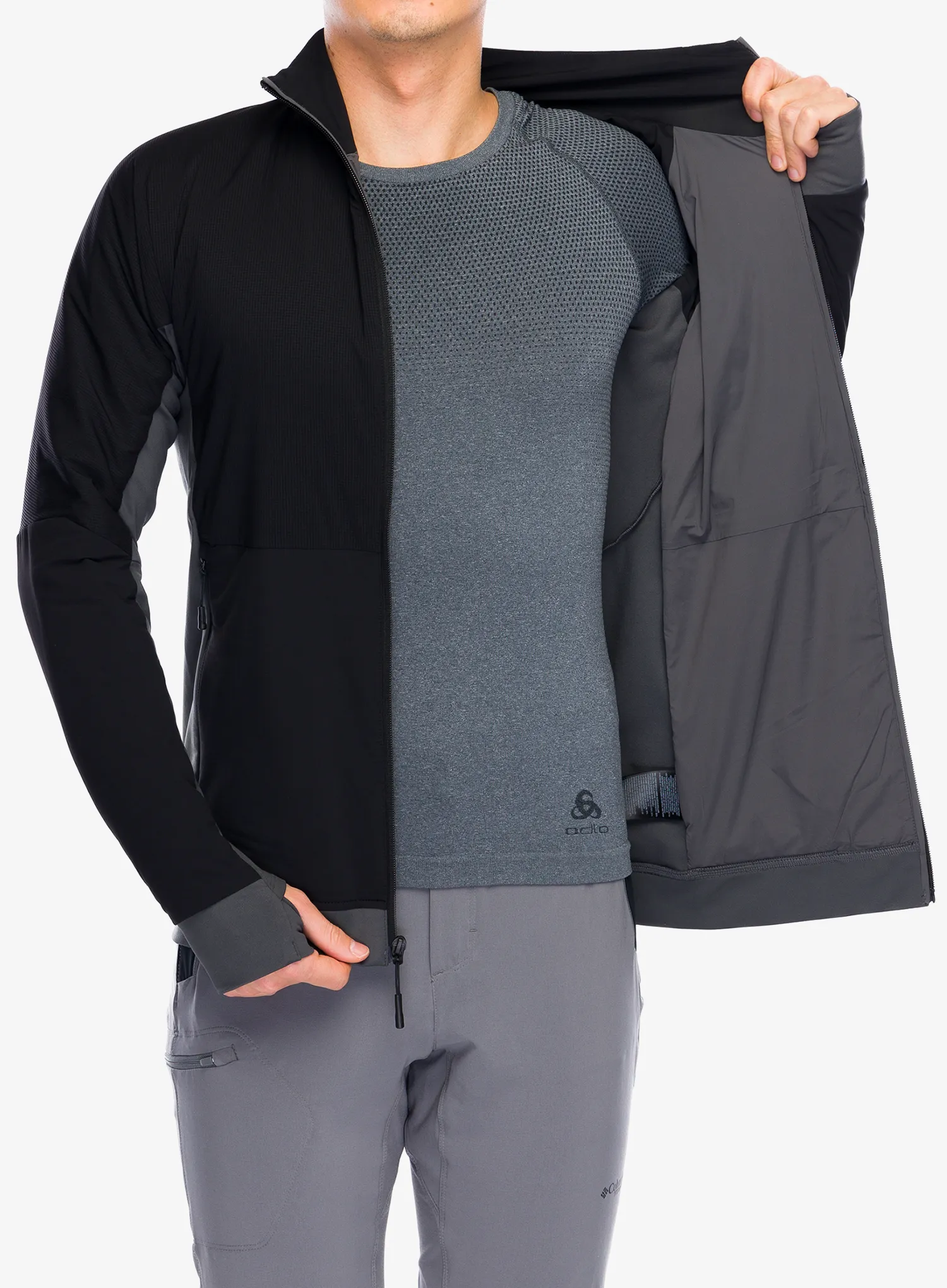 Hybridní bunda The North Face Binntal Hybrid Ventrix Jacket - blk/blk/anthracite grey
