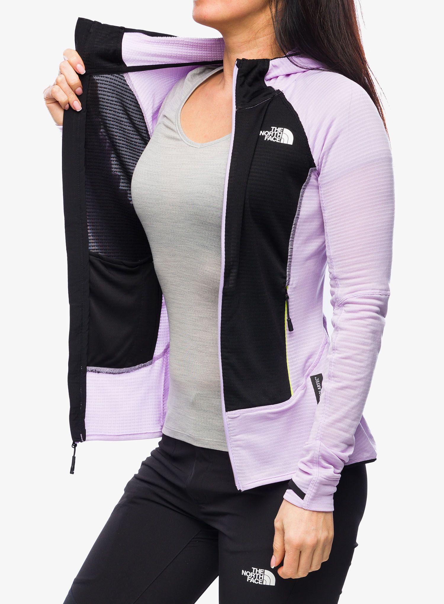 Dámská mikina The North Face Bolt Polartec Hoodie - lite lilac/black