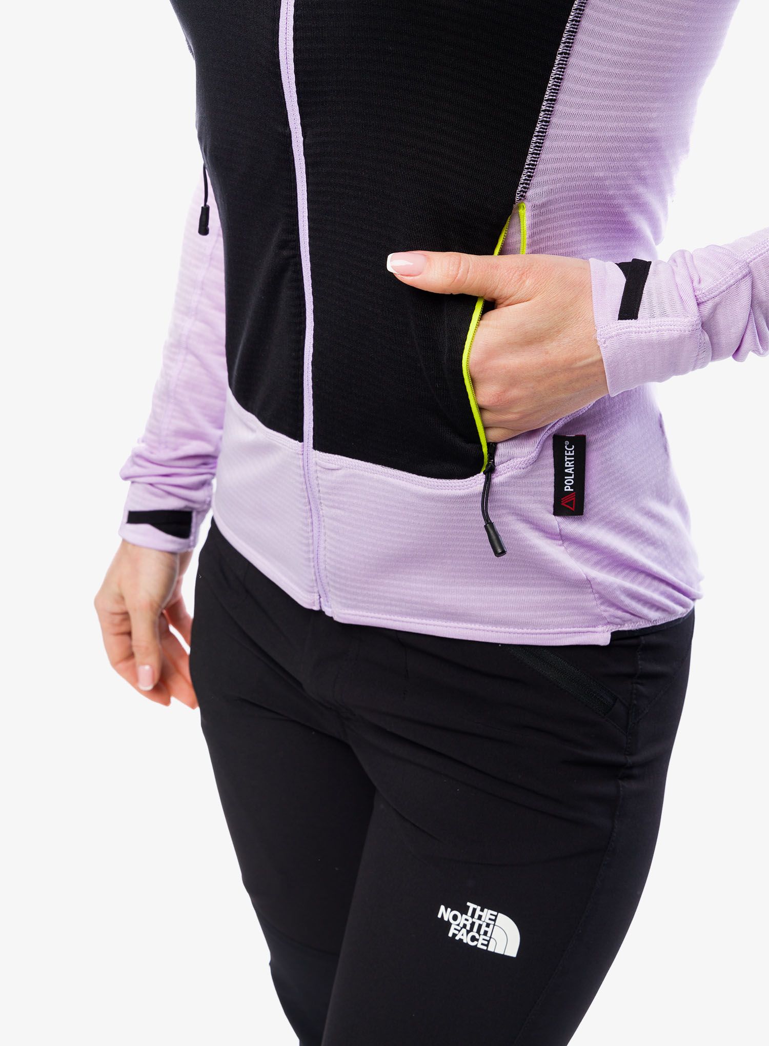 Dámská mikina The North Face Bolt Polartec Hoodie - lite lilac/black