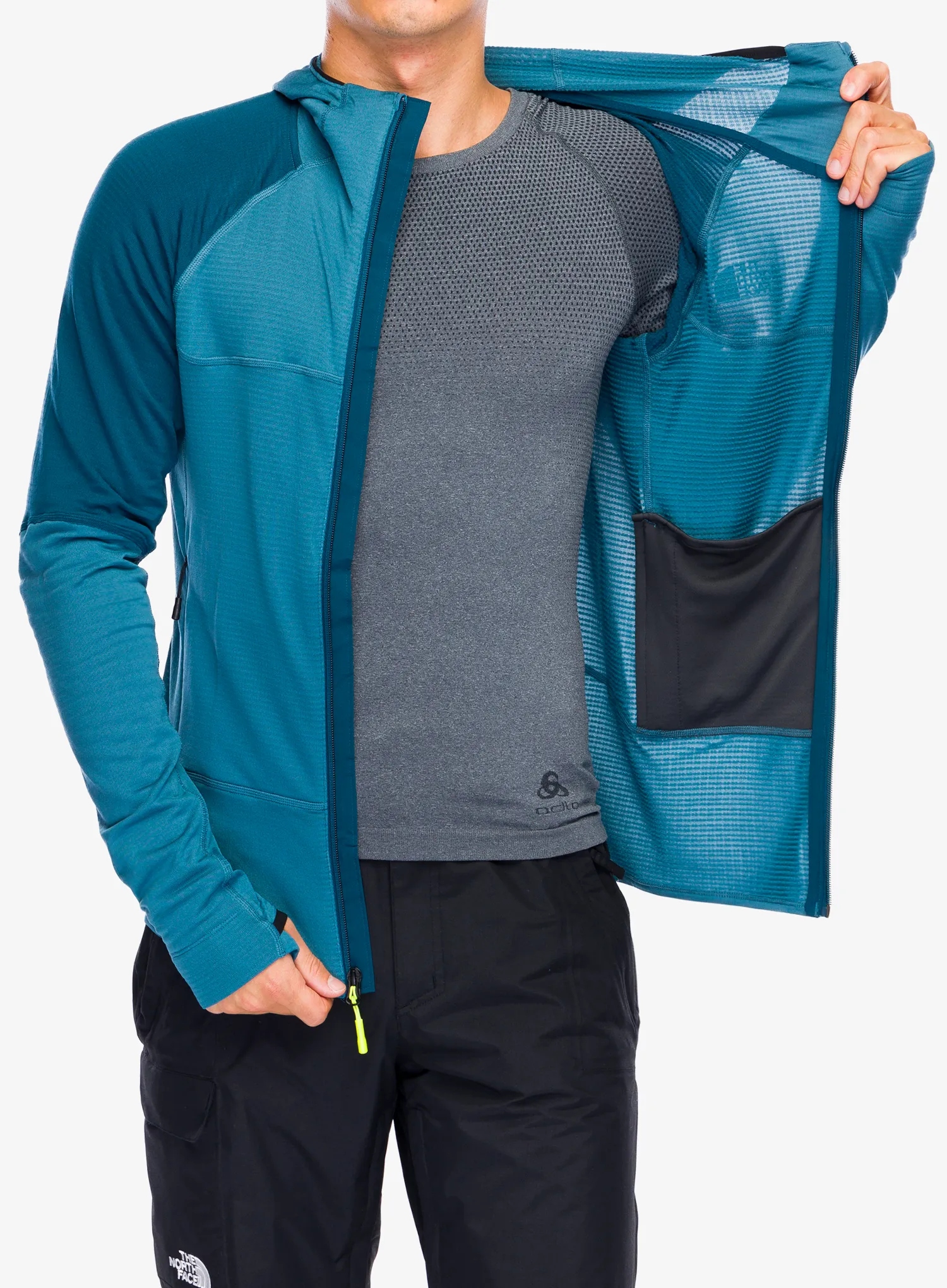 Mikina s kapucí The North Face Bolt Polartec Hoodie - mallard blue/midnight petrol