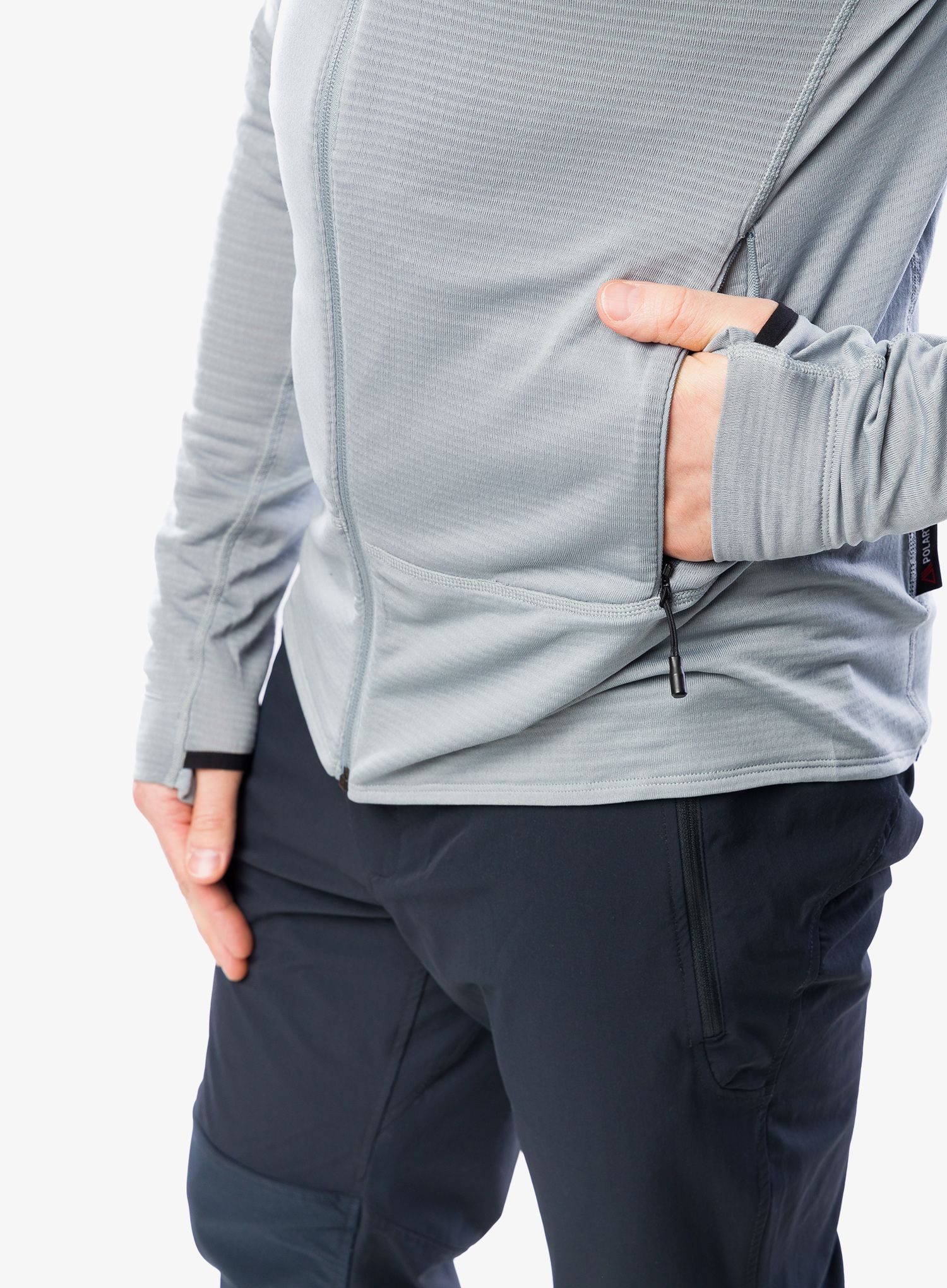 Rozepínací mikina The North Face Bolt Polartec Hoodie - monument grey