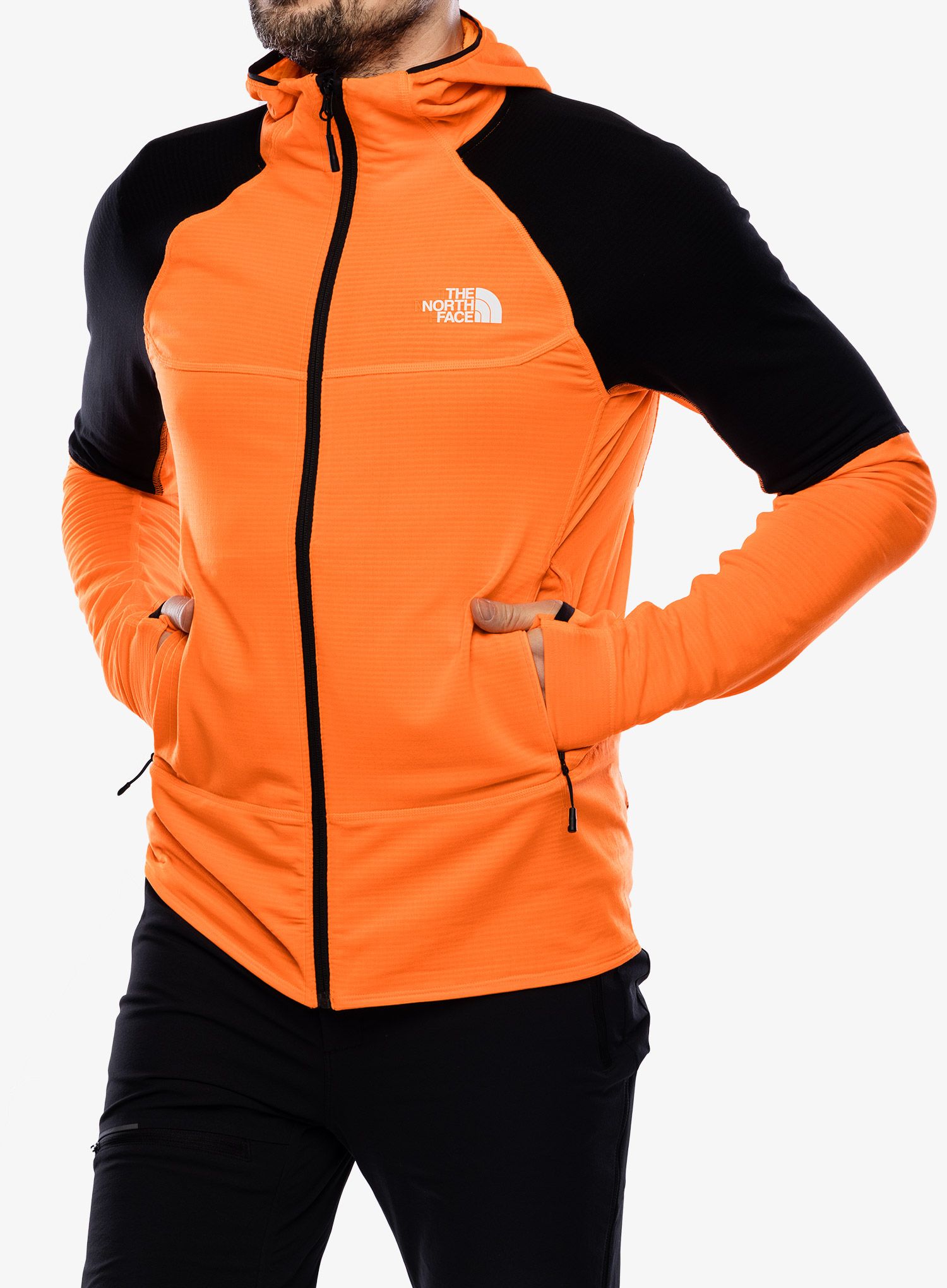 Outdoorova mikina The North Face Bolt Polartec Hoodie - orange/black