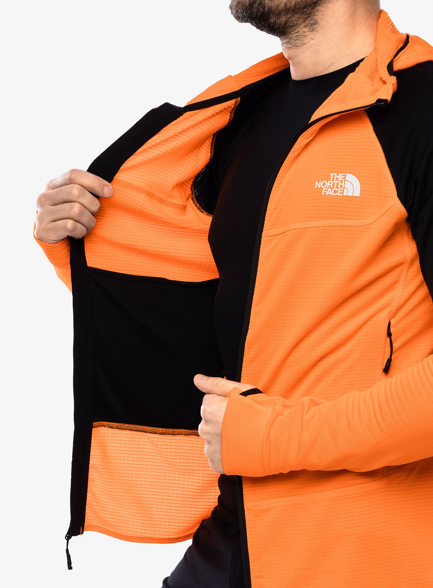 Outdoorova mikina The North Face Bolt Polartec Hoodie - orange/black
