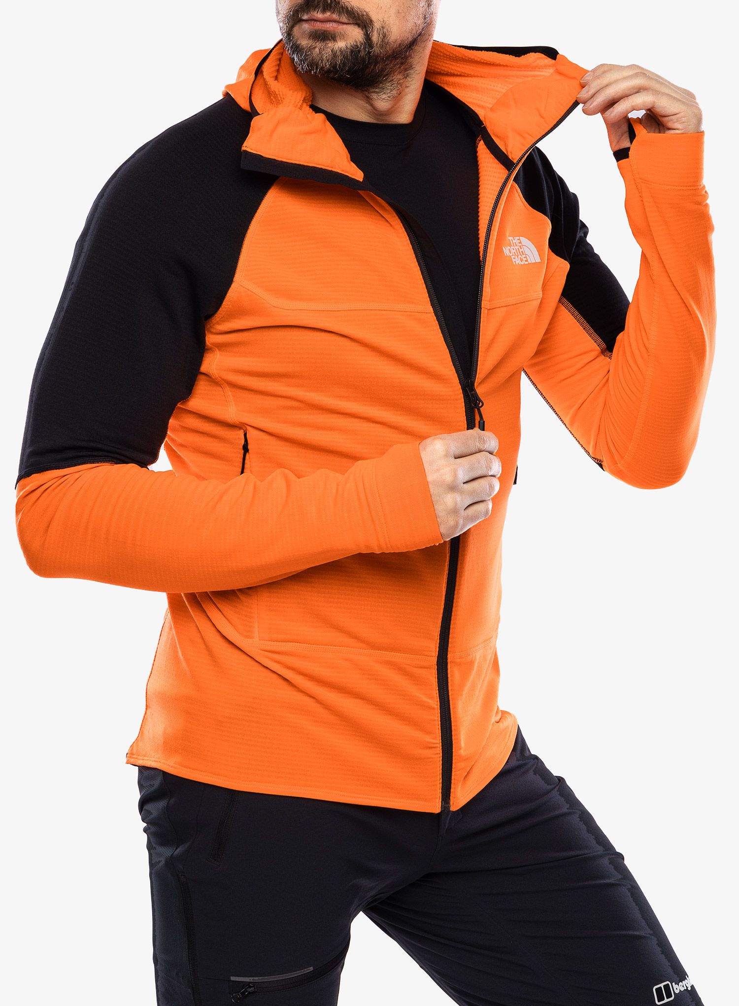 Outdoorova mikina The North Face Bolt Polartec Hoodie - orange/black
