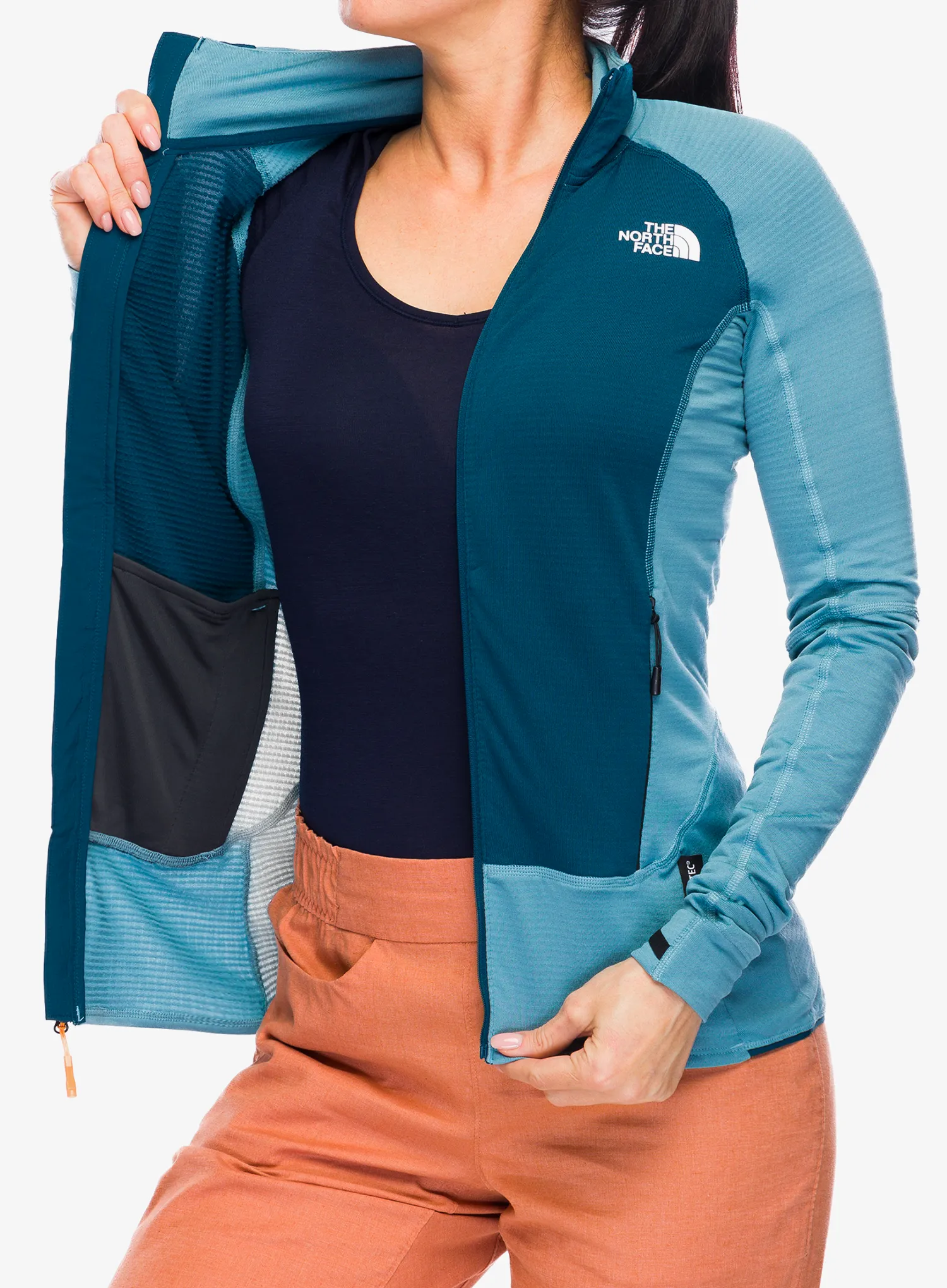 Fleecová mikina dámská The North Face Bolt Polartec Jacket - algae blue/midnight petrol