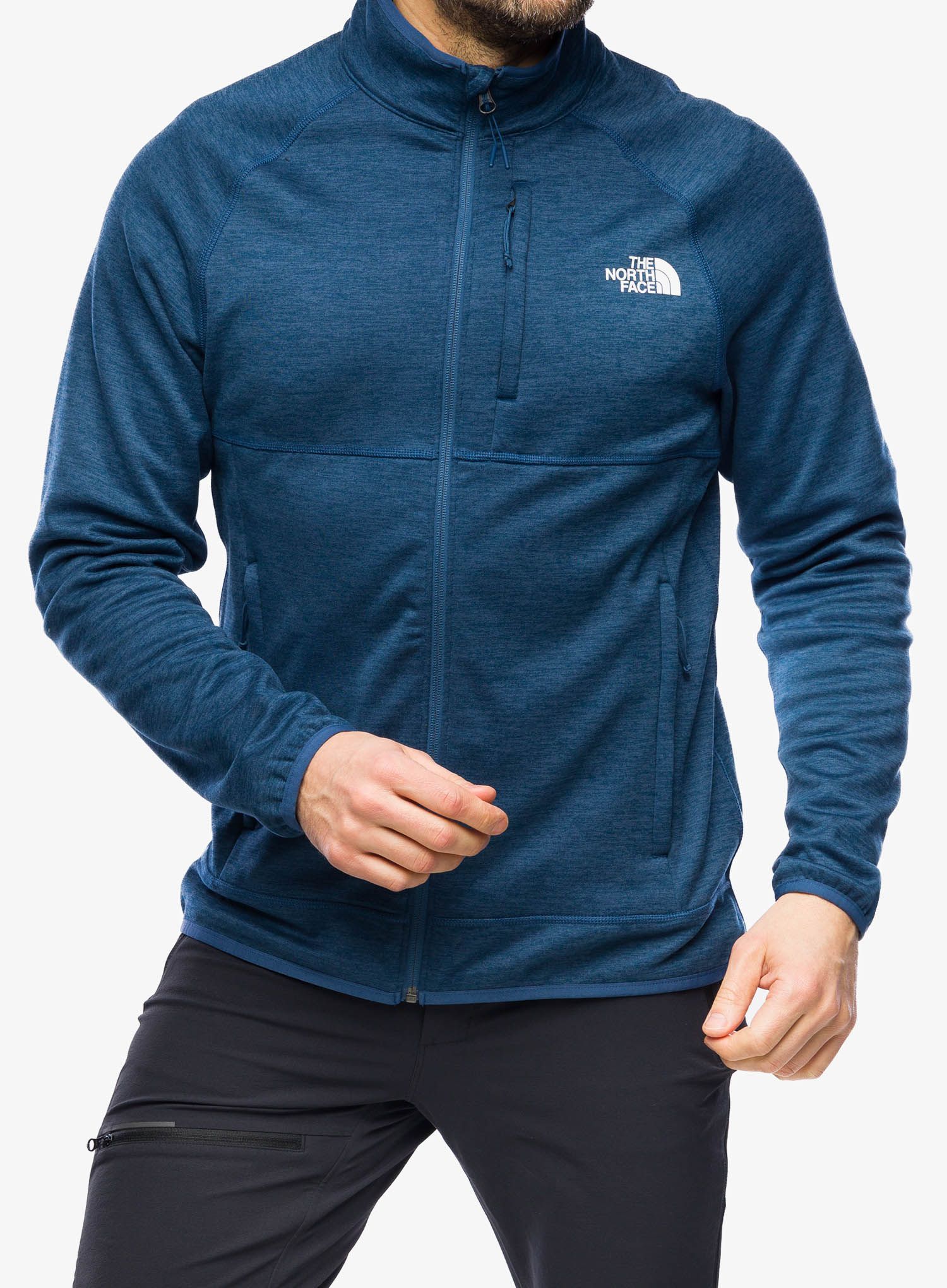 Mikina bez kapuce The North Face Canyonlands Full Zip - shady blue heather