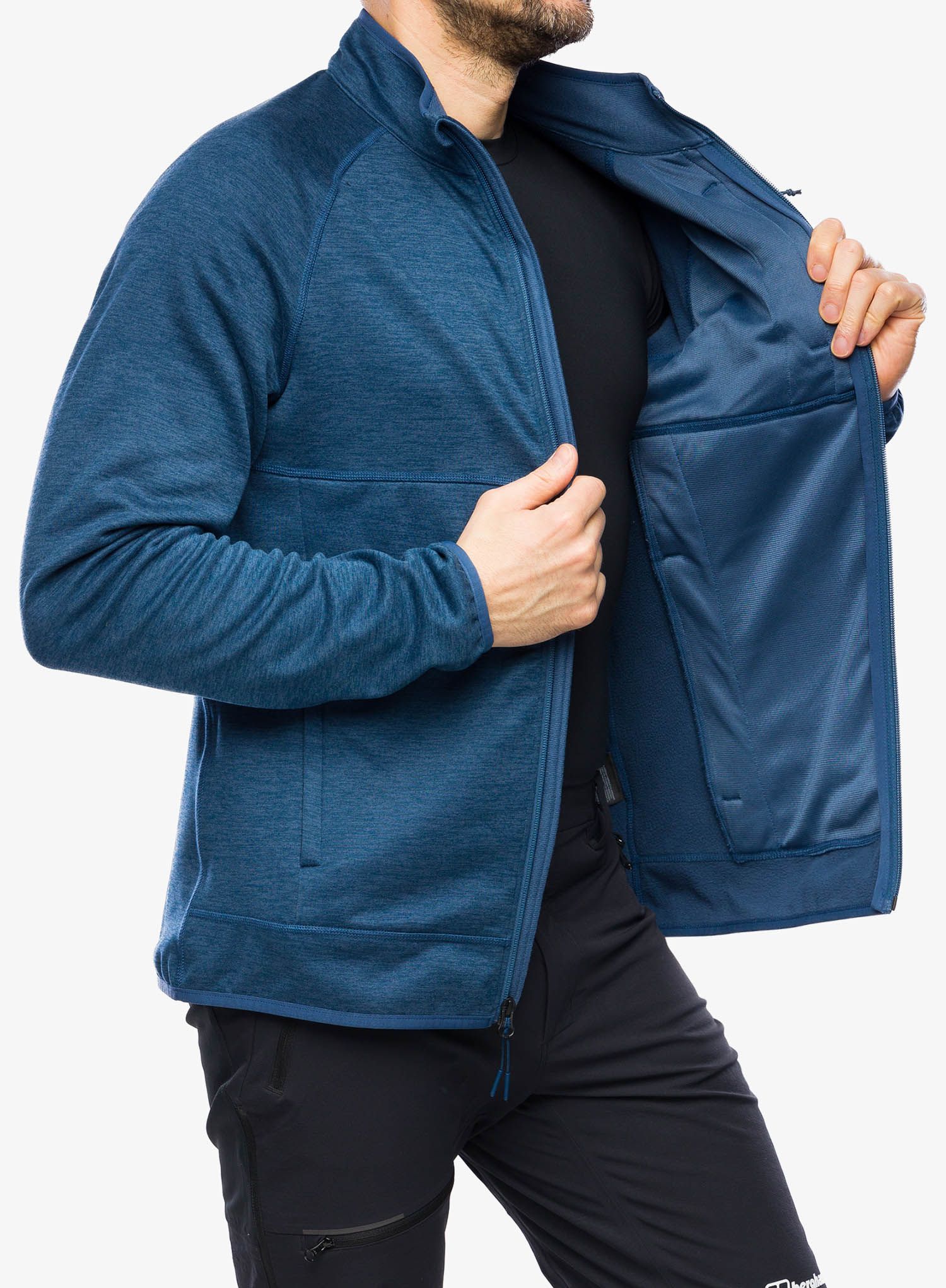 Mikina bez kapuce The North Face Canyonlands Full Zip - shady blue heather
