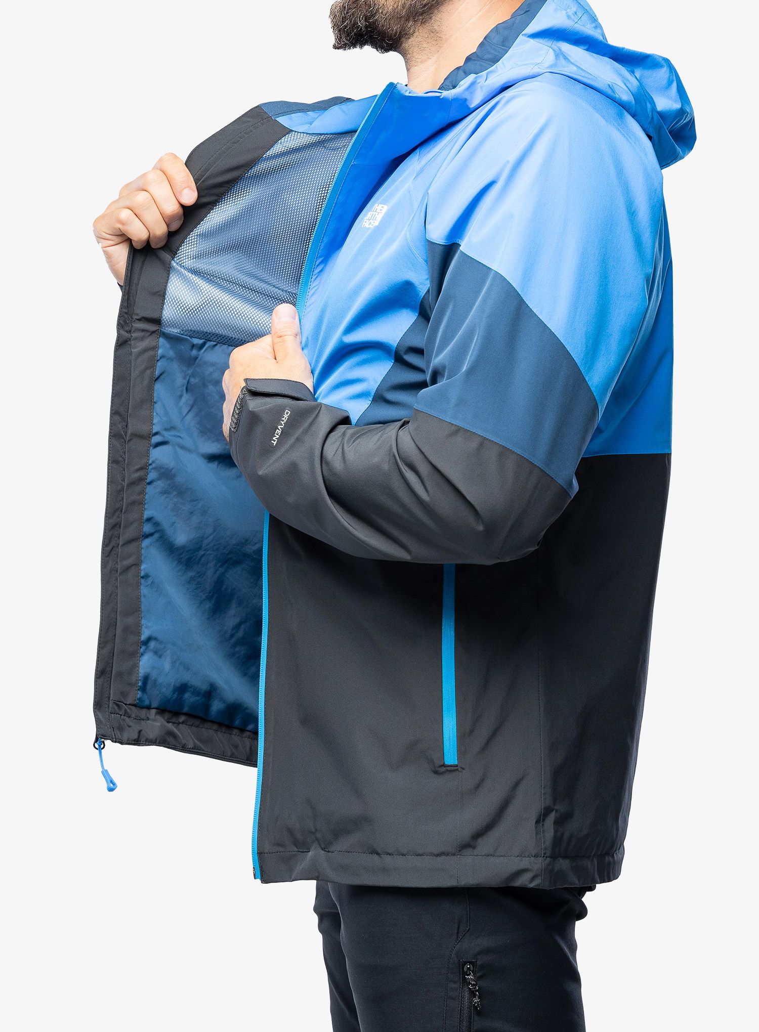 Bunda s membránou The North Face Lightning Jacket - grey/optic blue