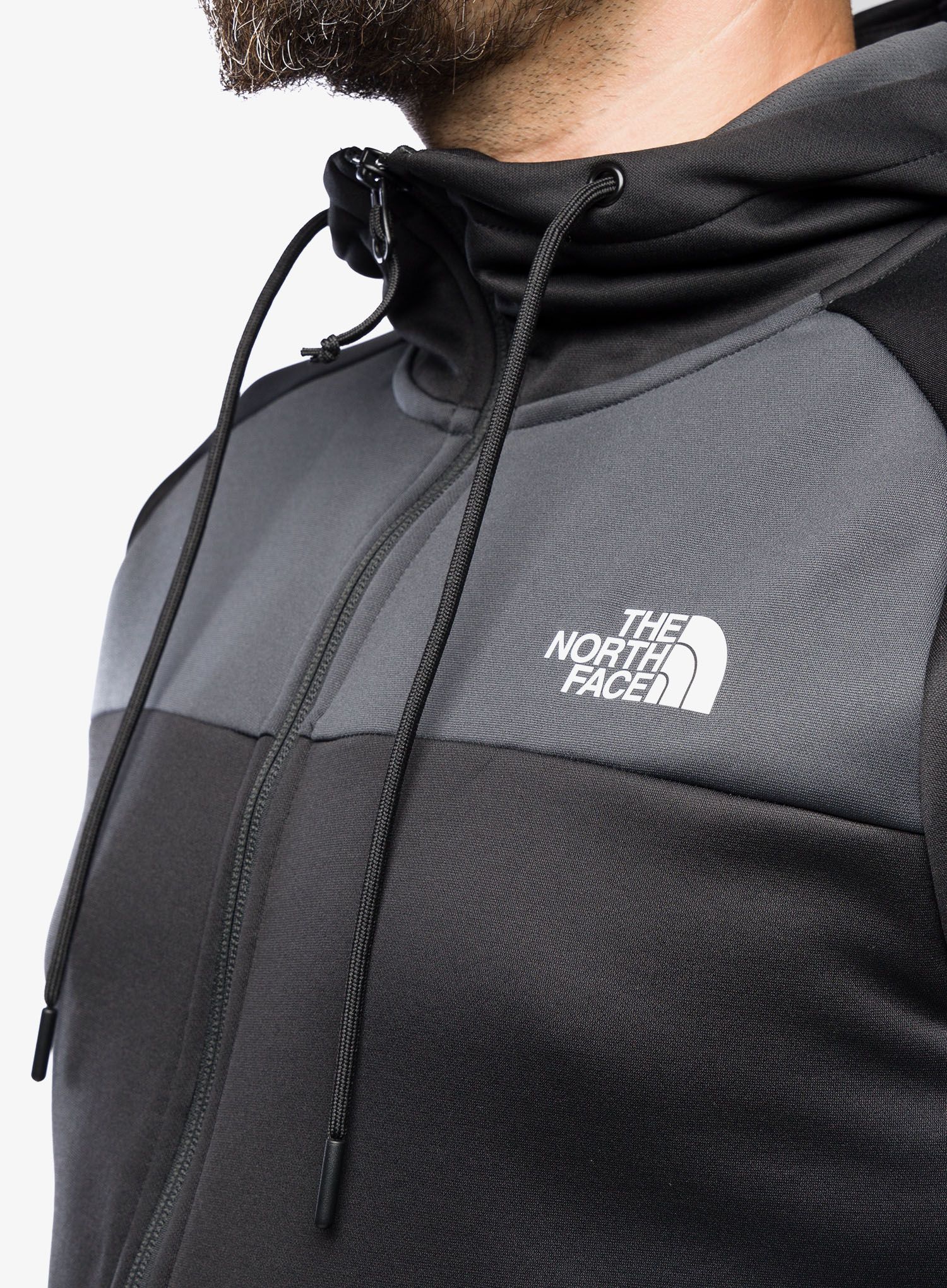 Rozepínací mikina The North Face Reaxion Fleece F/Z Hoodie - black/grey