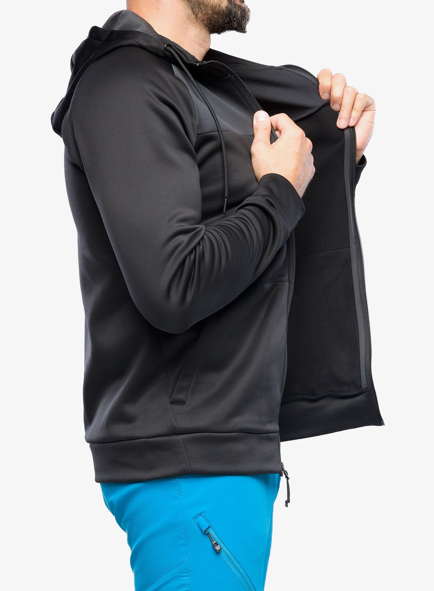 Rozepínací mikina The North Face Reaxion Fleece F/Z Hoodie - black/grey