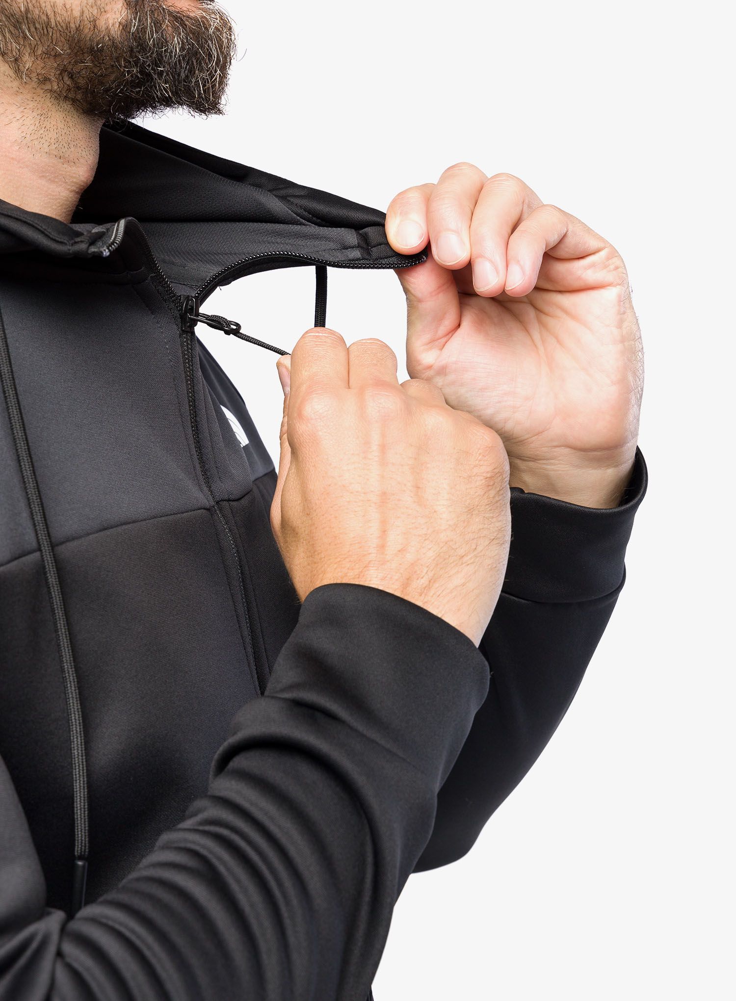 Rozepínací mikina The North Face Reaxion Fleece F/Z Hoodie - black/grey