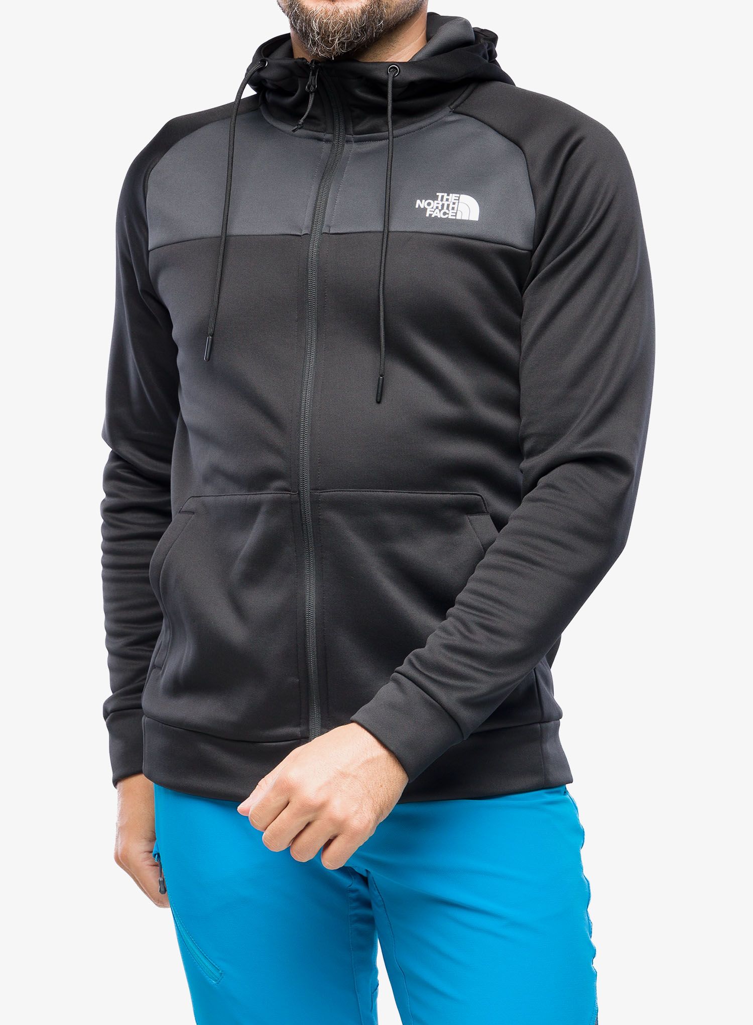 Rozepínací mikina The North Face Reaxion Fleece F/Z Hoodie - black/grey