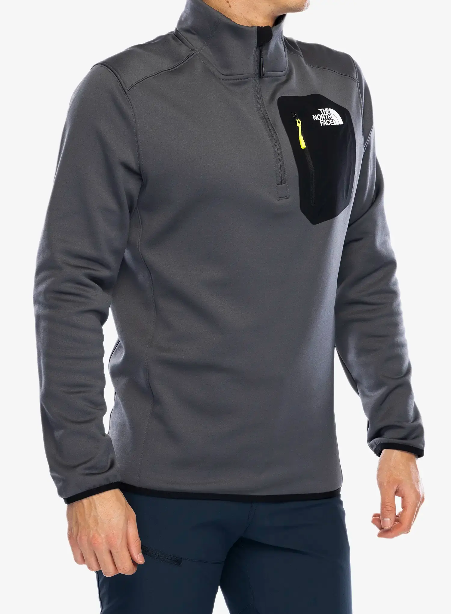 Mikina bez kapuce The North Face Crest 1/4 Zip - anthracite grey/tnf black