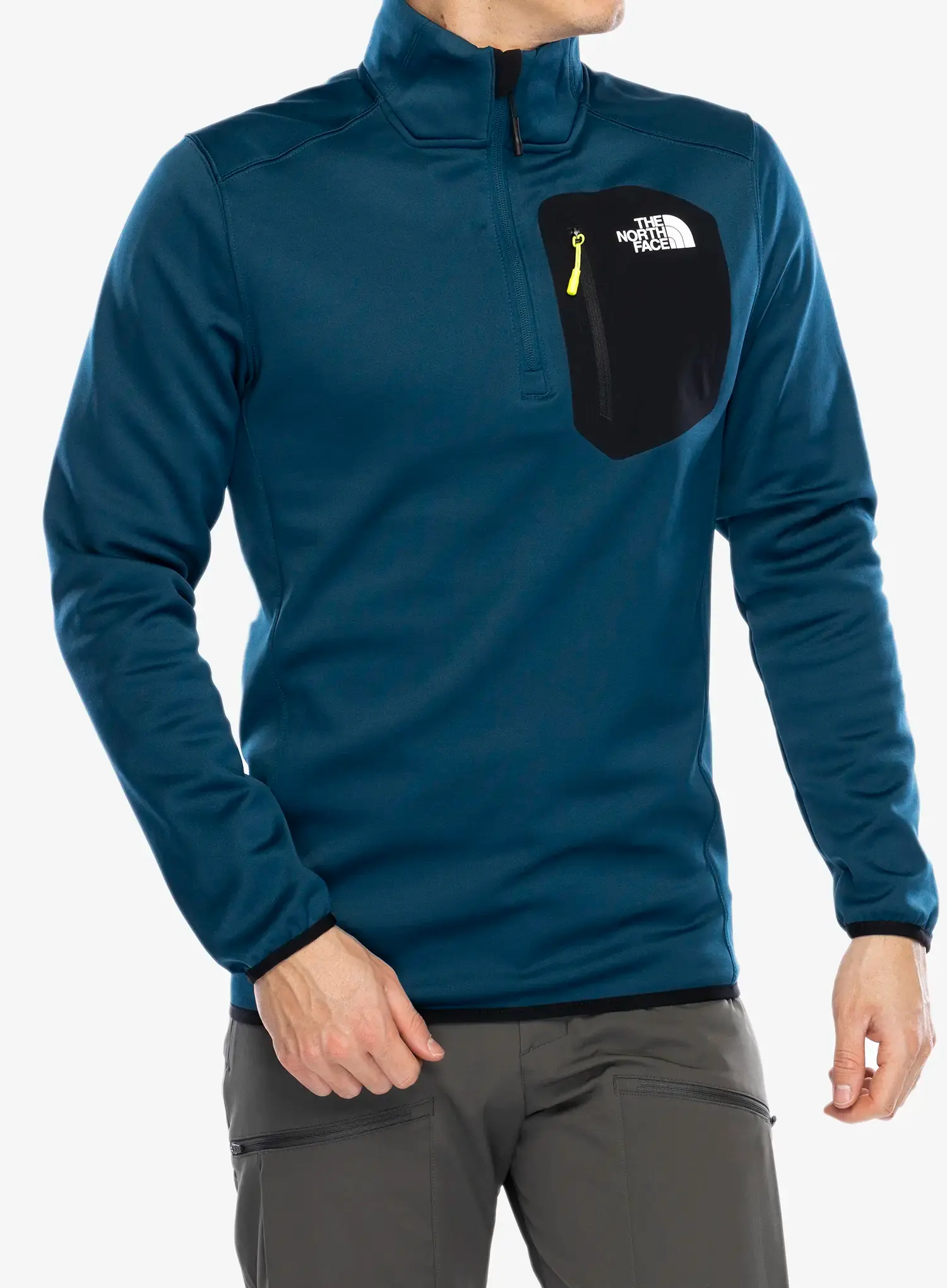 Mikina bez kapuce The North Face Crest 1/4 Zip - midnight petrol/tnf black
