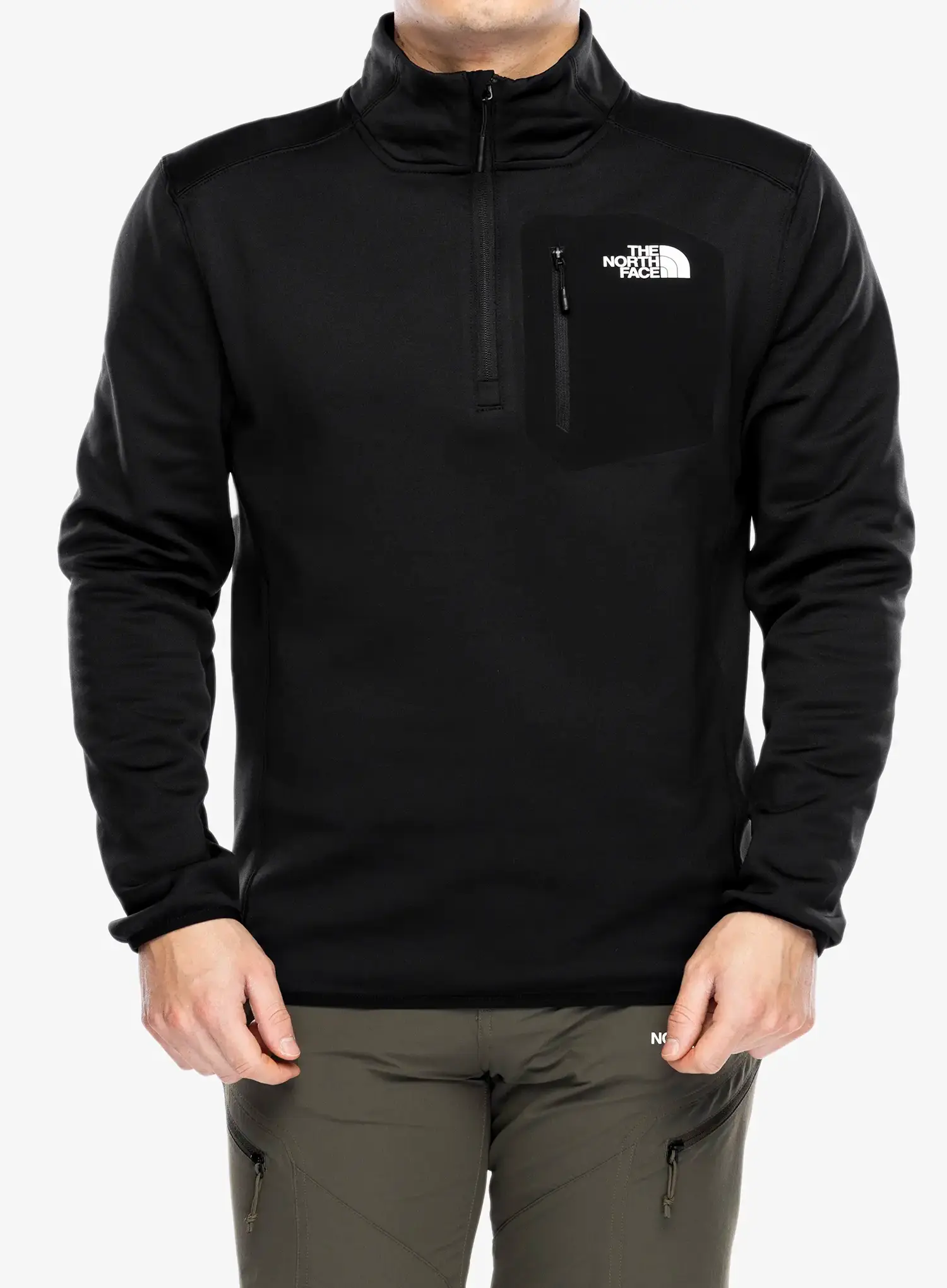 Mikina bez kapuce The North Face Crest 1/4 Zip - tnf black