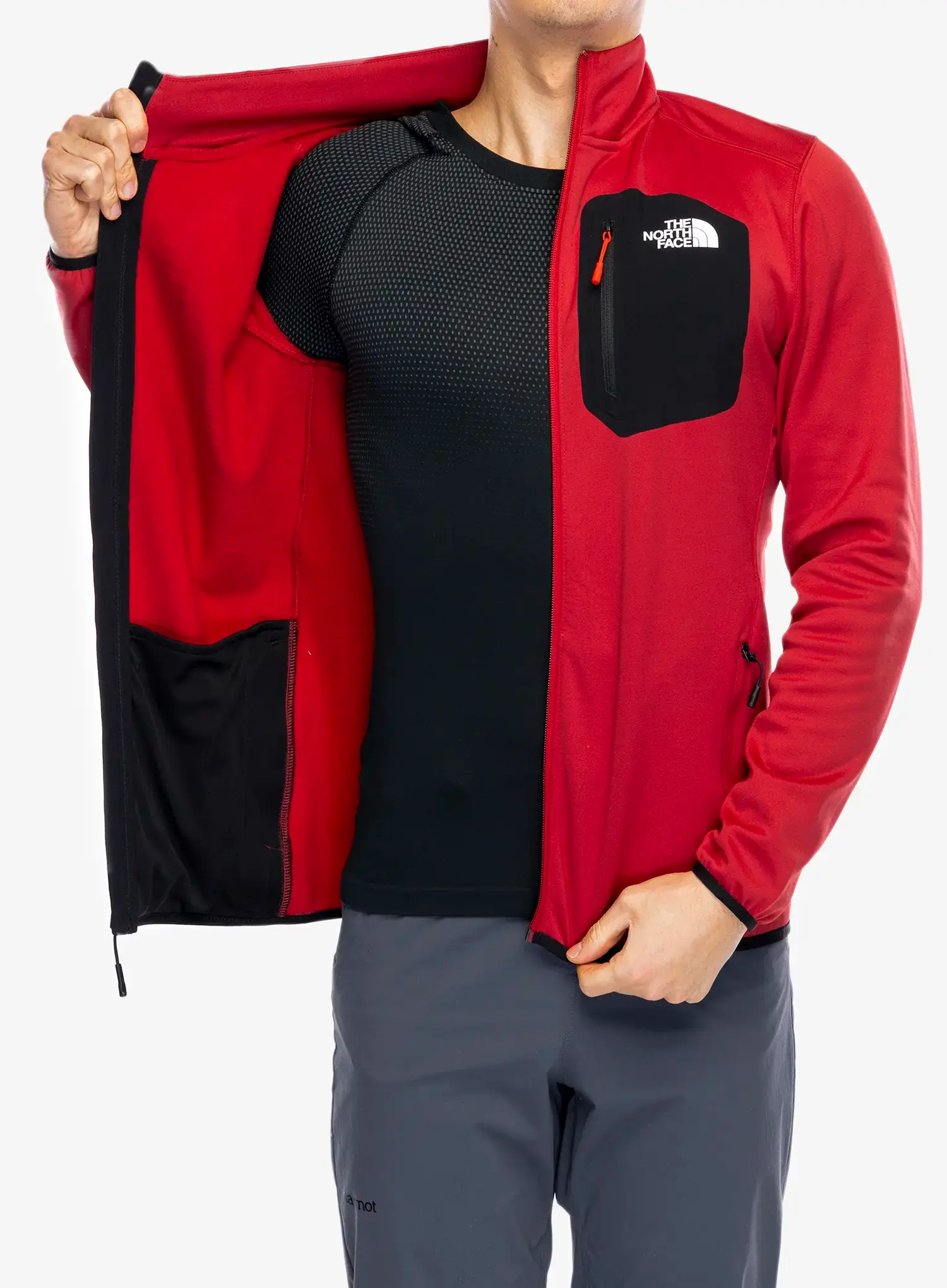 Fleecová bunda The North Face Crest FZ - garnet red/tnf black