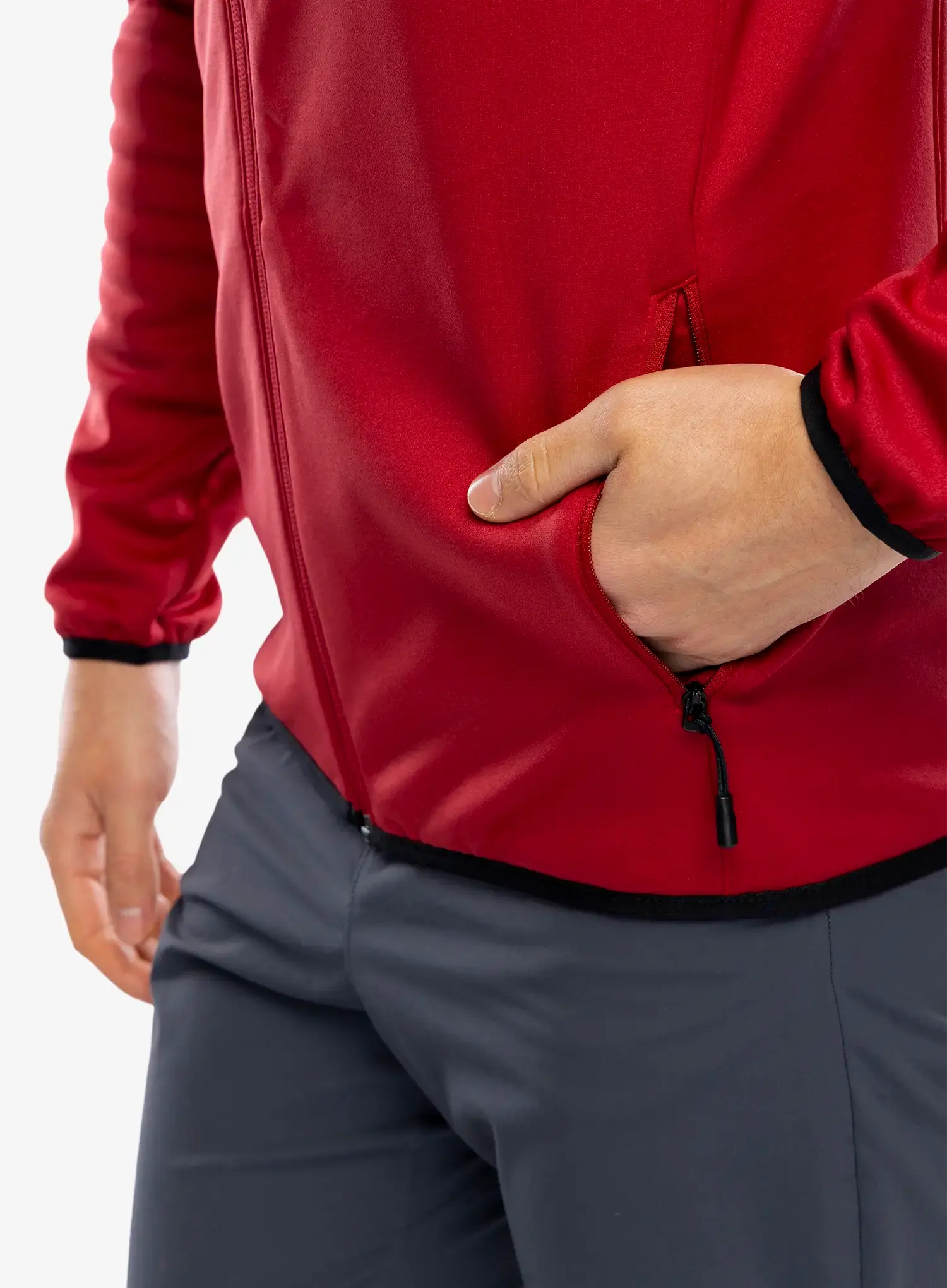 Fleecová bunda The North Face Crest FZ - garnet red/tnf black