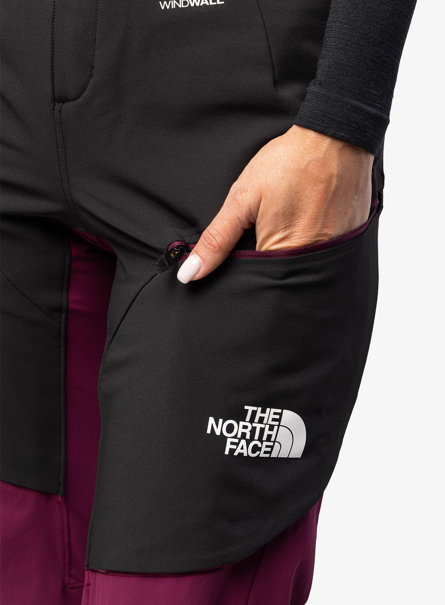 Trekové kalhoty dámské The North Face Dawn Turn Hybrid Pant - boysenberry/black