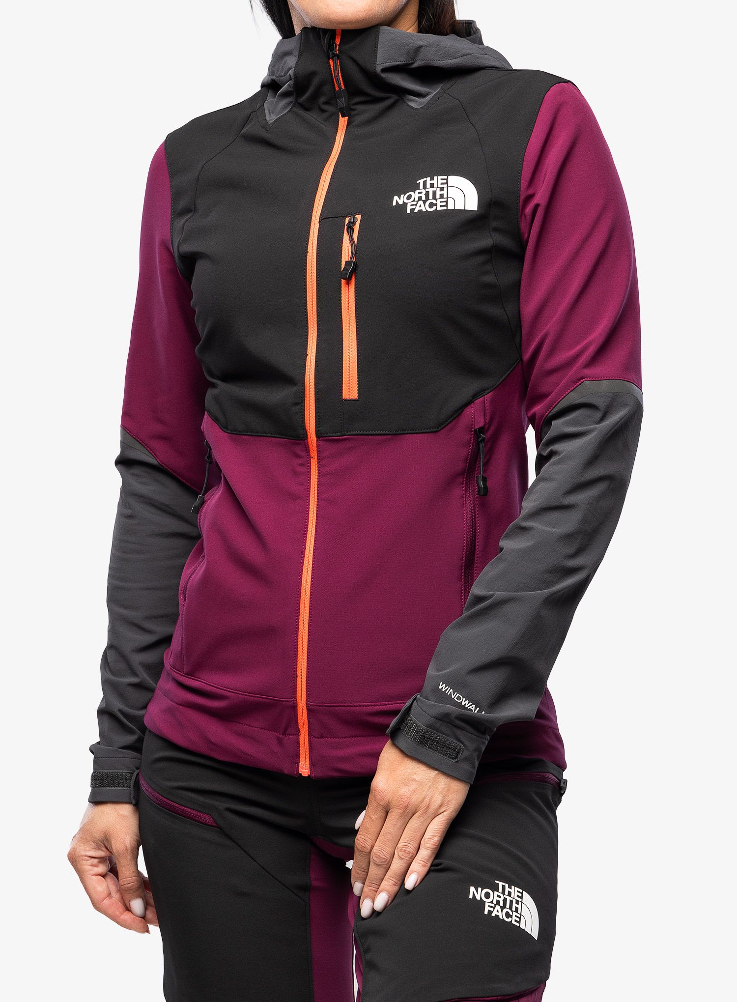Softshellová bunda dámská The North Face Dawn Turn Hybrid Softshell Jacket - berry/grey