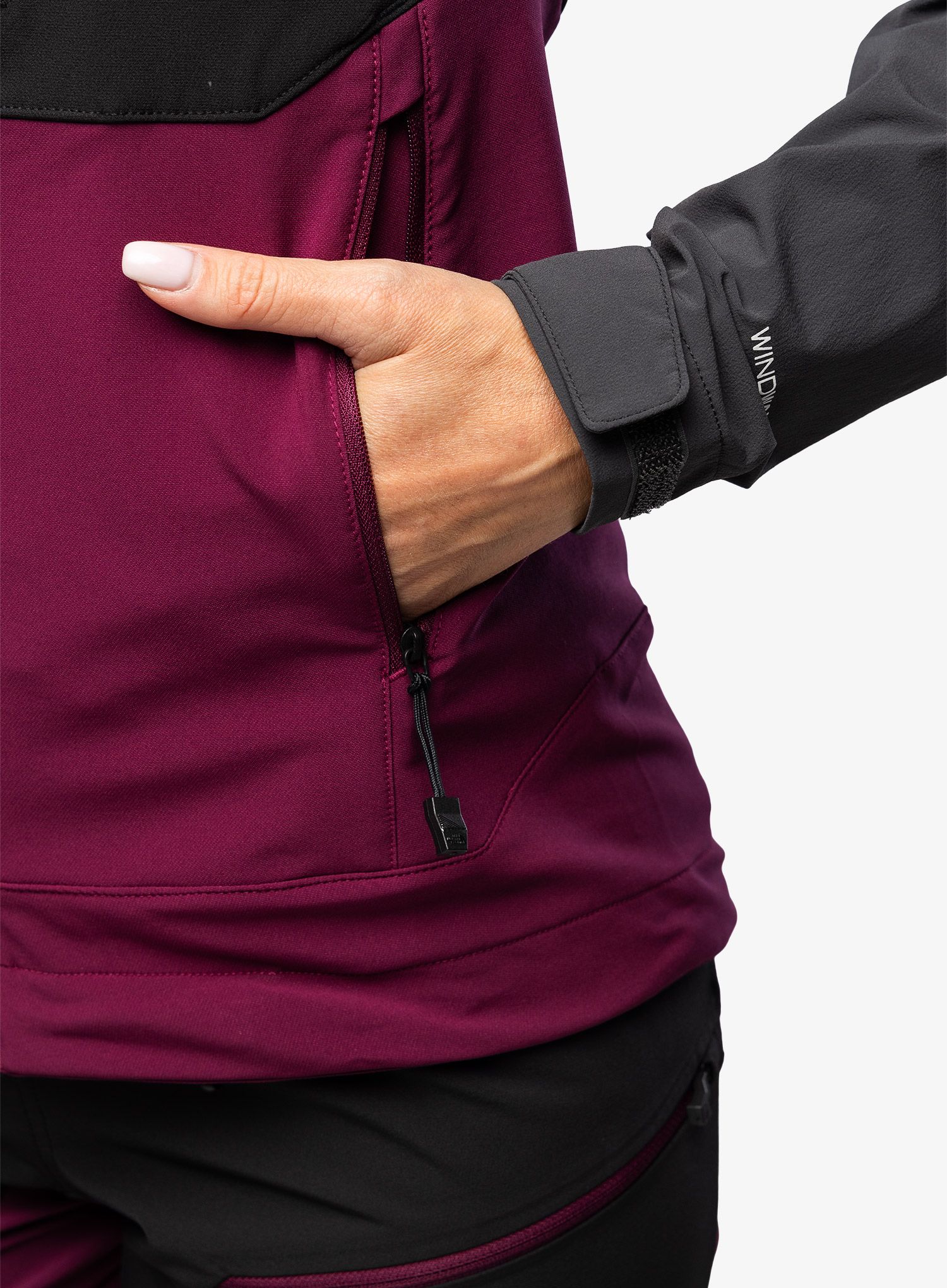 Softshellová bunda dámská The North Face Dawn Turn Hybrid Softshell Jacket - berry/grey
