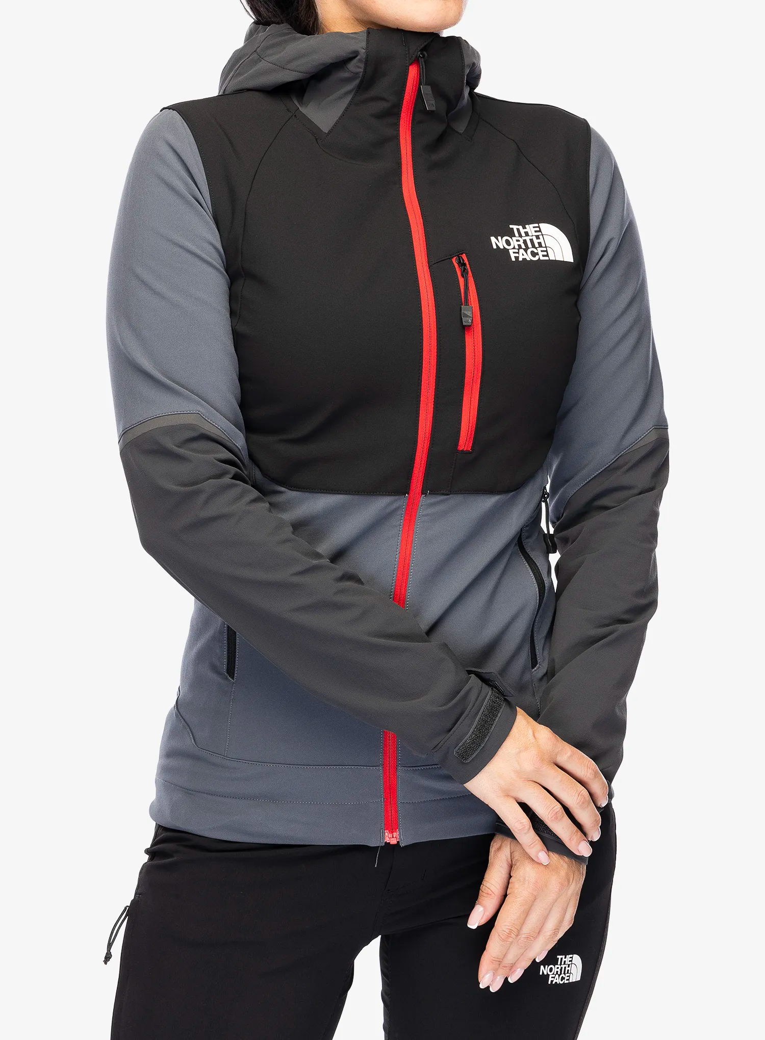 Dámská softshellová bunda The North Face Dawn Turn Hybrid Softshell Jacket - grey/blk