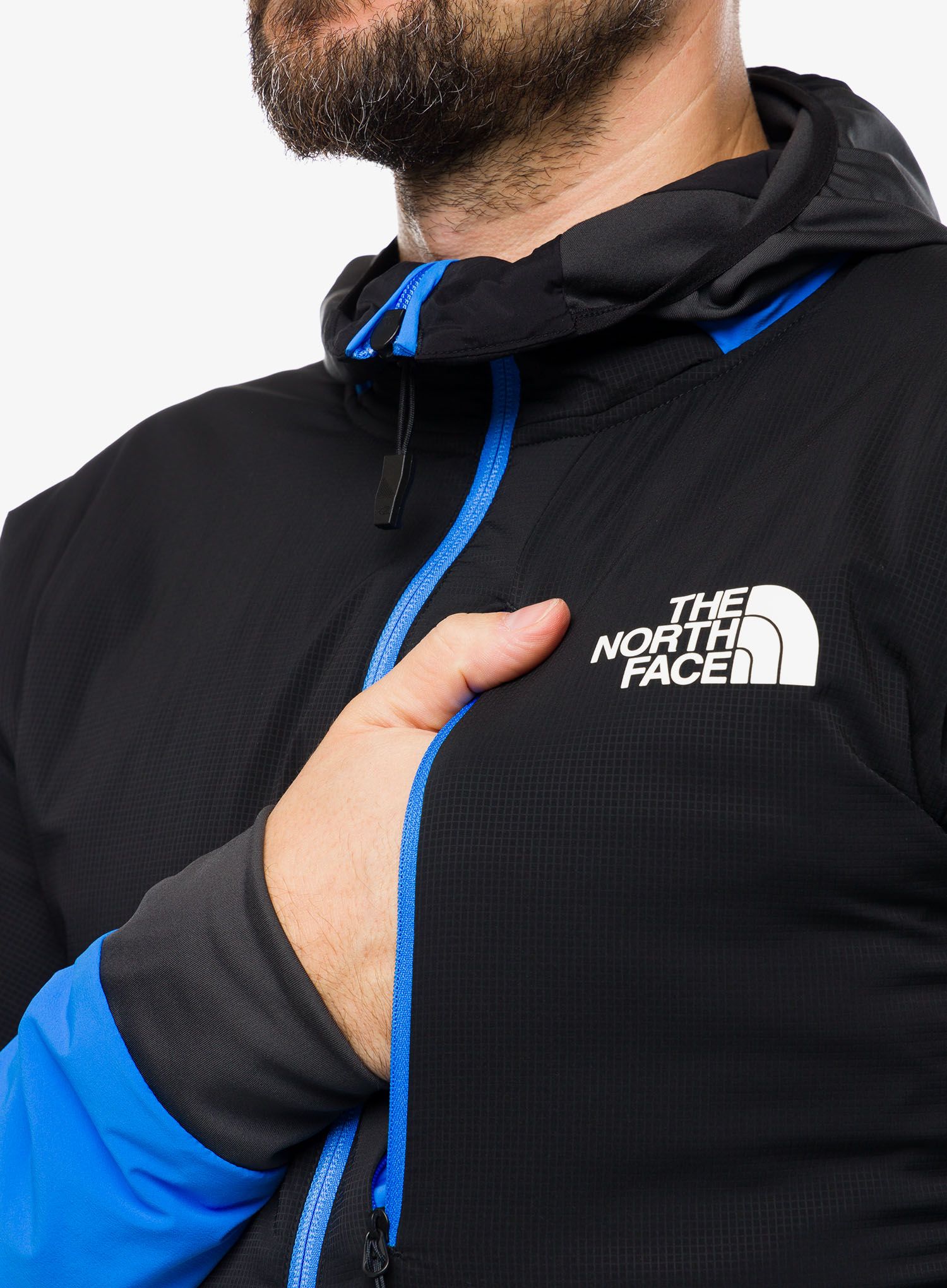 Hybridní bunda The North Face Dawn Turn Hybrid Ventrix Hoodie - blue/black