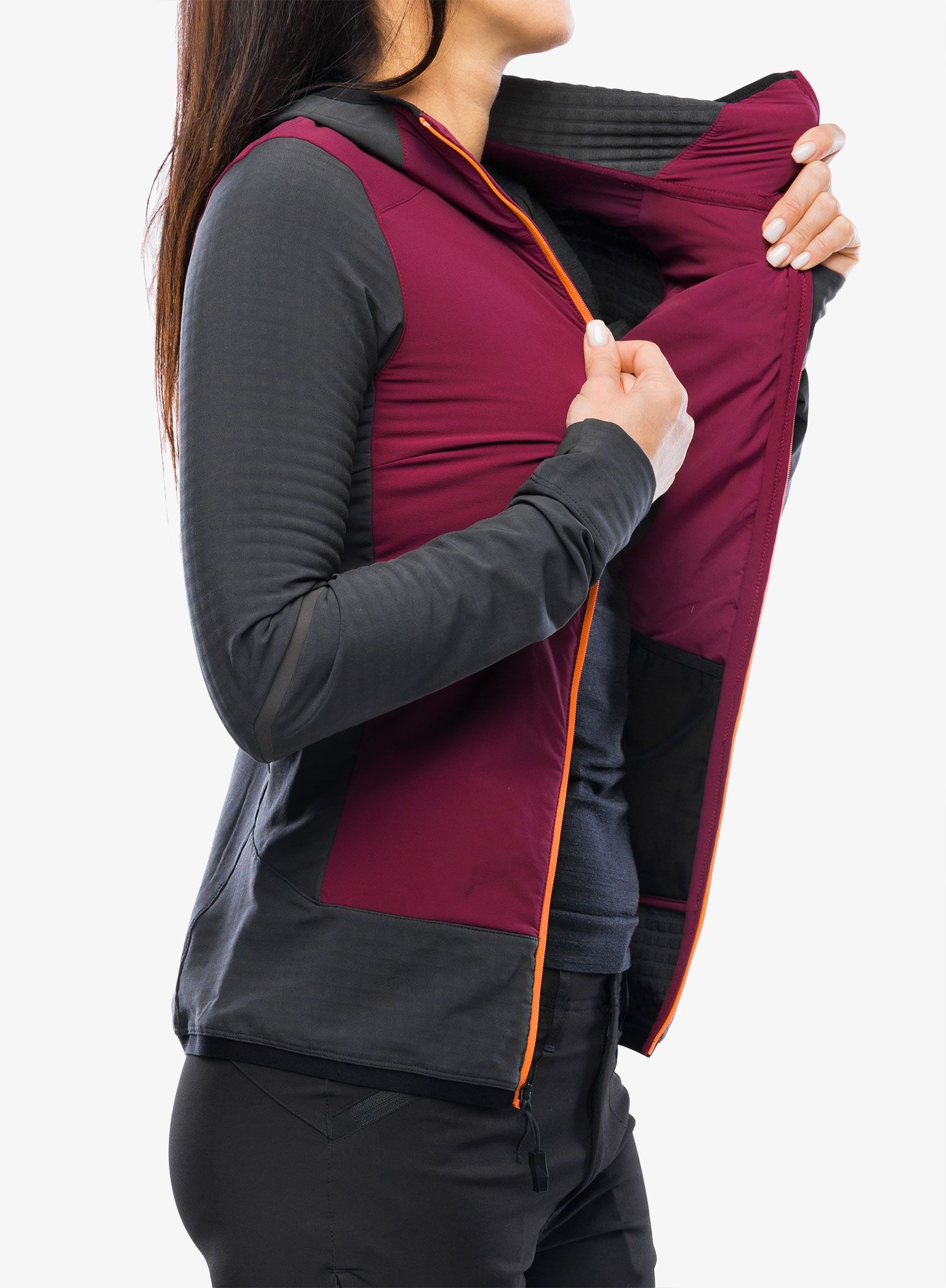 Dámská bunda The North Face Dawn Turn Hybrid Ventrix Midlayer - grey/boysenberry