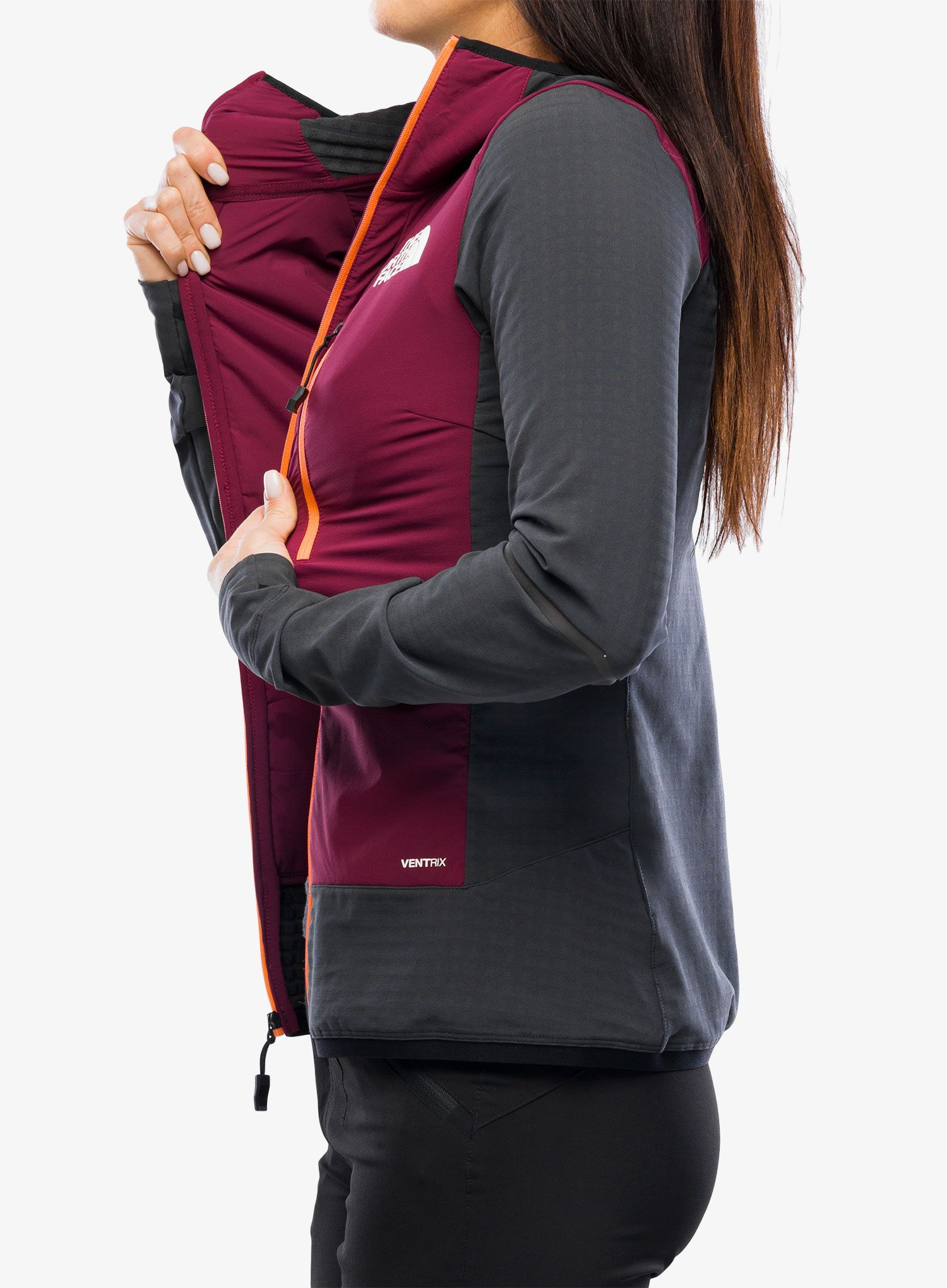 Dámská bunda The North Face Dawn Turn Hybrid Ventrix Midlayer - grey/boysenberry