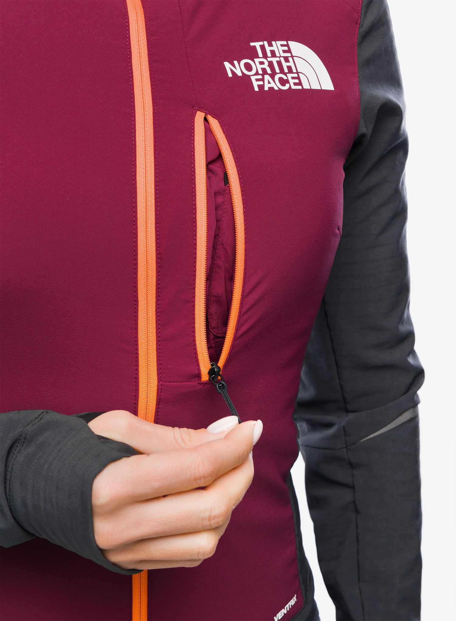 Dámská bunda The North Face Dawn Turn Hybrid Ventrix Midlayer - grey/boysenberry
