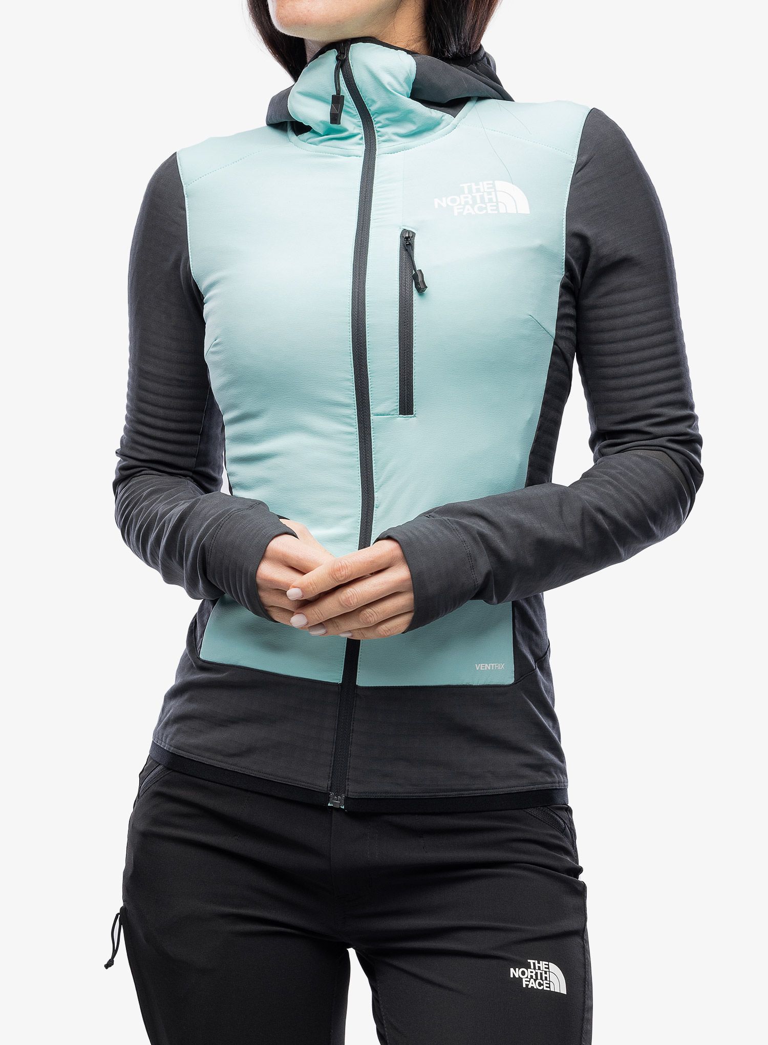 Dámská bunda The North Face Dawn Turn Hybrid Ventrix Midlayer - grey/teal
