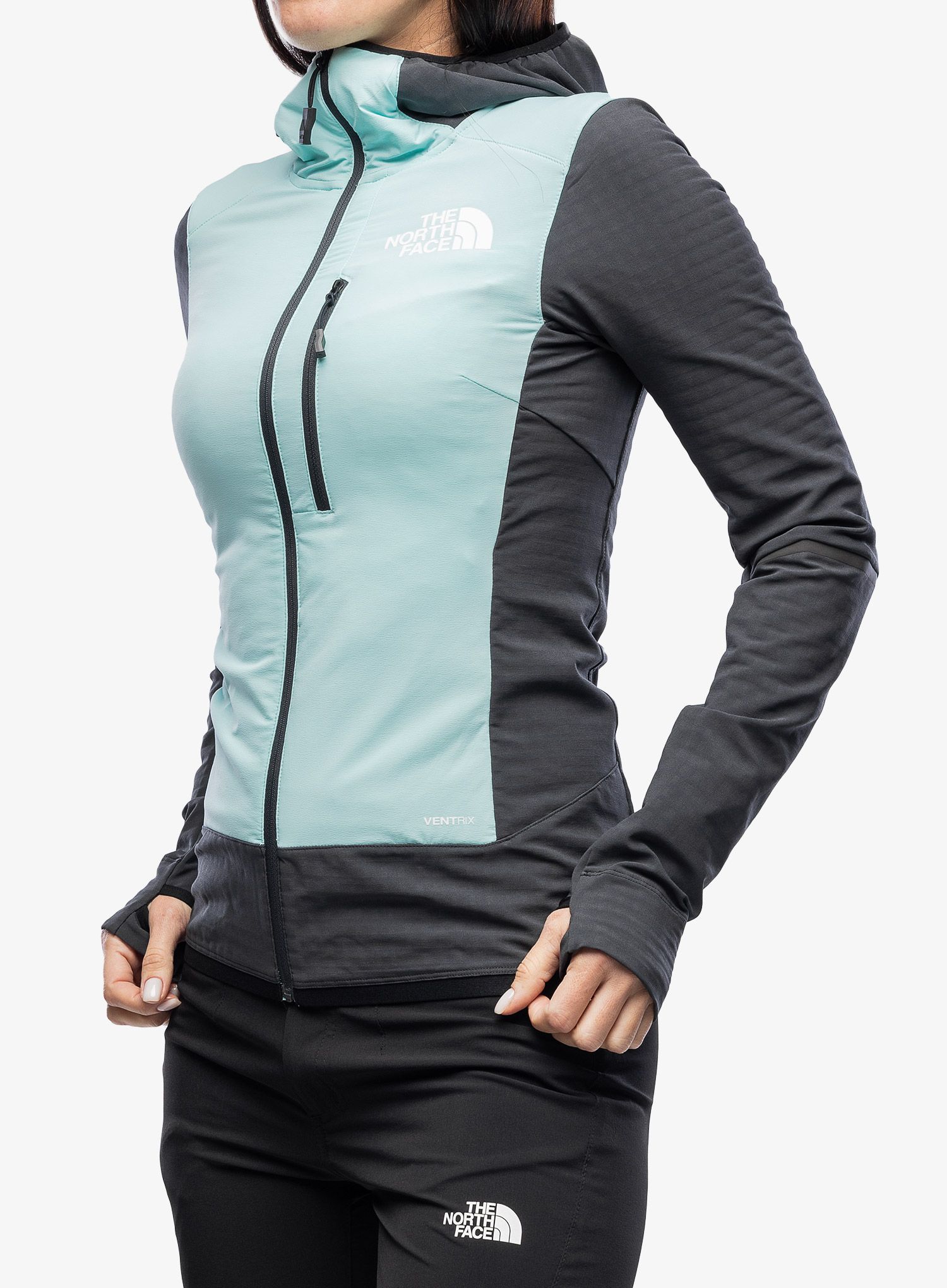 Dámská bunda The North Face Dawn Turn Hybrid Ventrix Midlayer - grey/teal