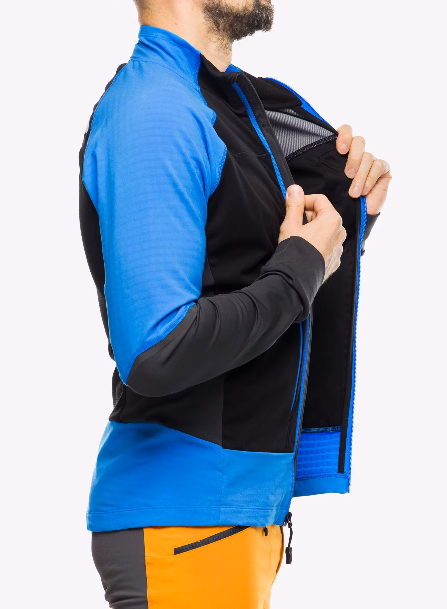 Bunda na skialpinismus The North Face Dawn Turn Softshell Fz - black/optic blue