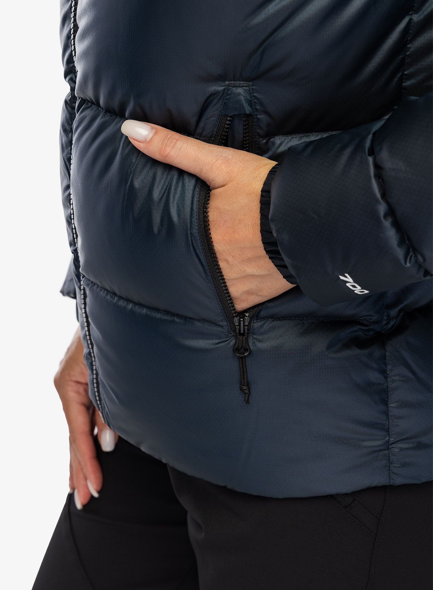 Dámská péřová bunda The North Face Diablo Down 2.0 Hoodie - shady blue black heathe