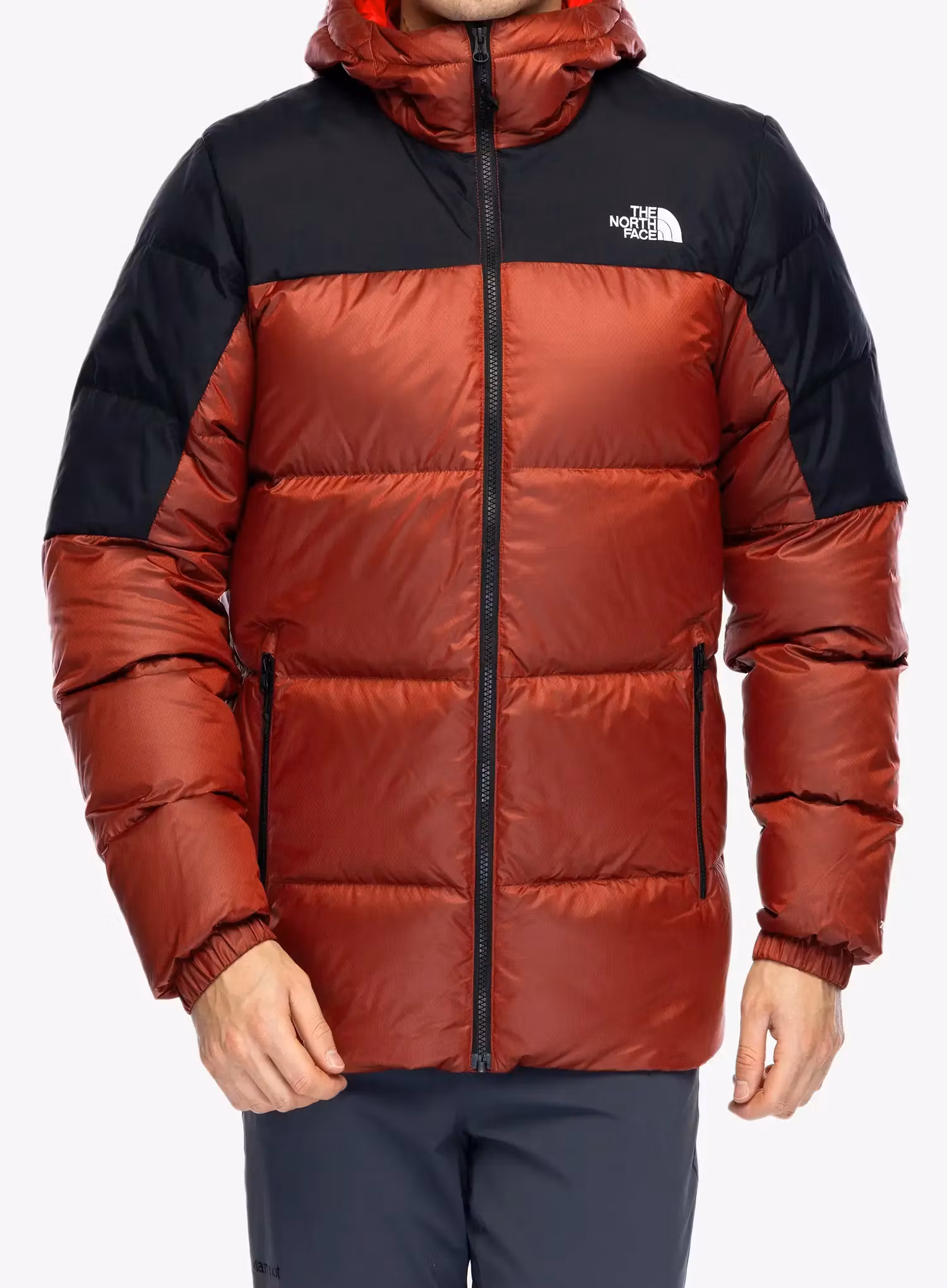 Péřová bunda The North Face Diablo Down 2.0 Hoodie - high risk red black heather